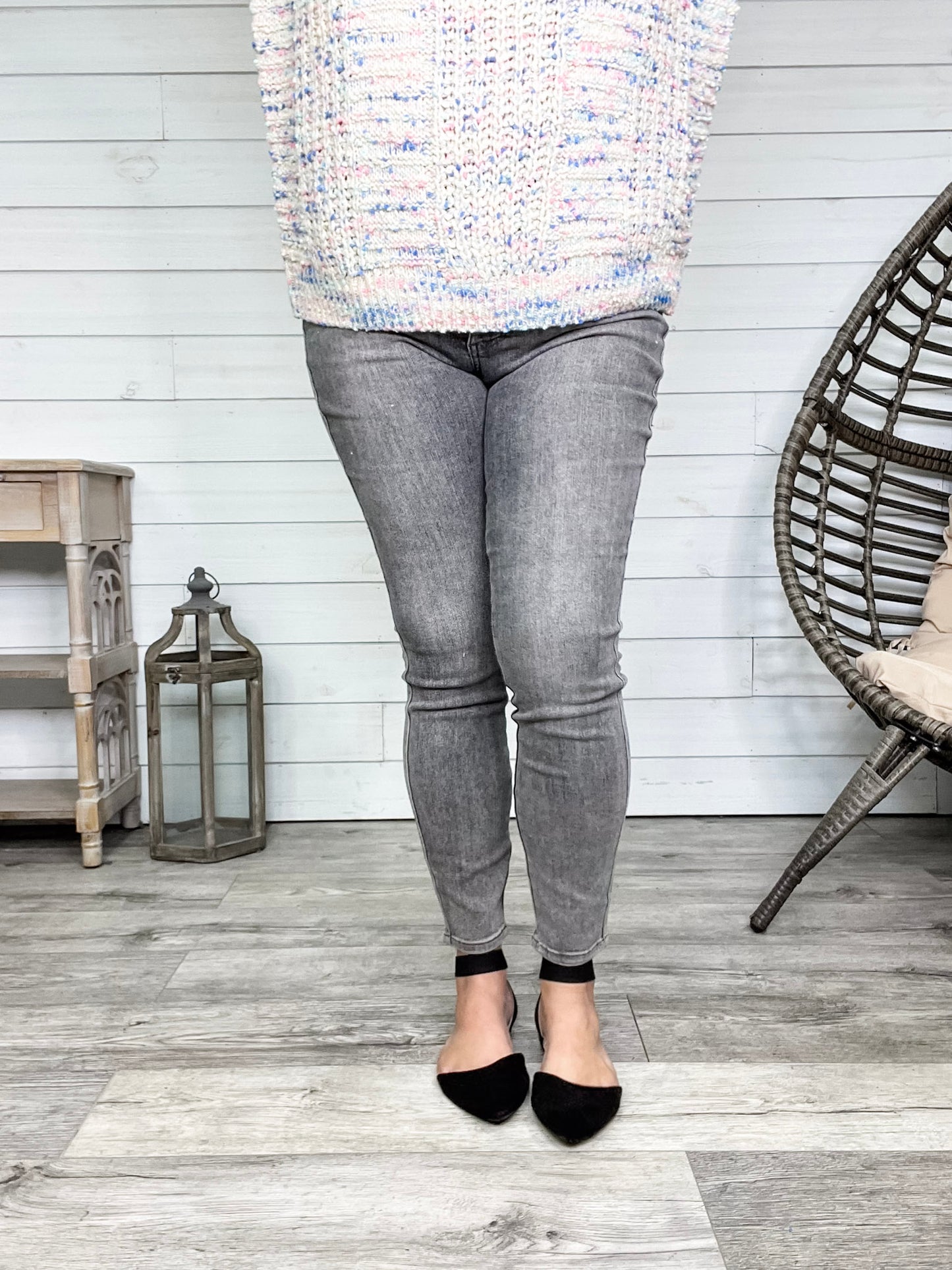 Judy Blue "Grey is The New Black" Tummy Control Skinny Jeans
