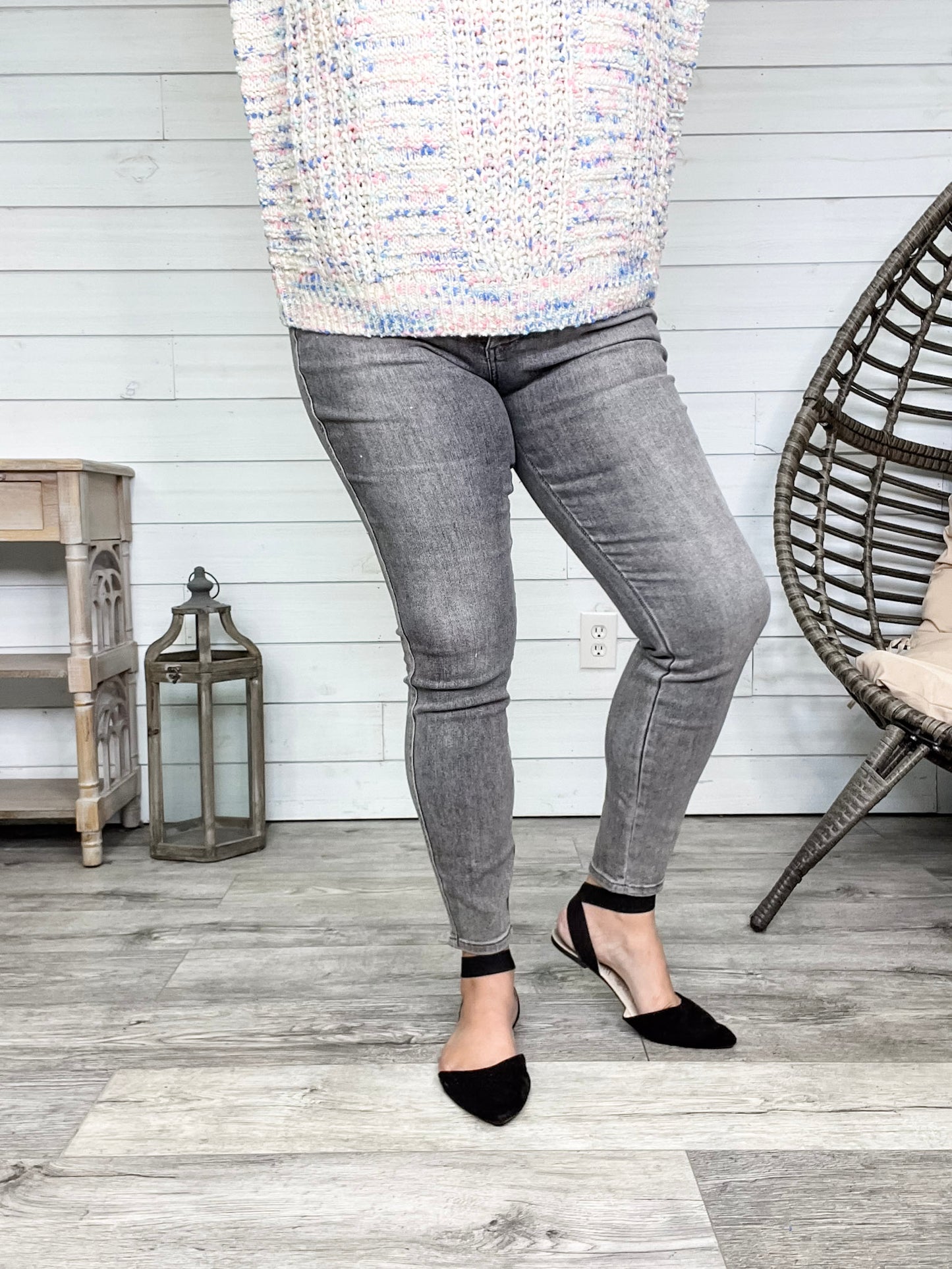 Judy Blue "Grey is The New Black" Tummy Control Skinny Jeans