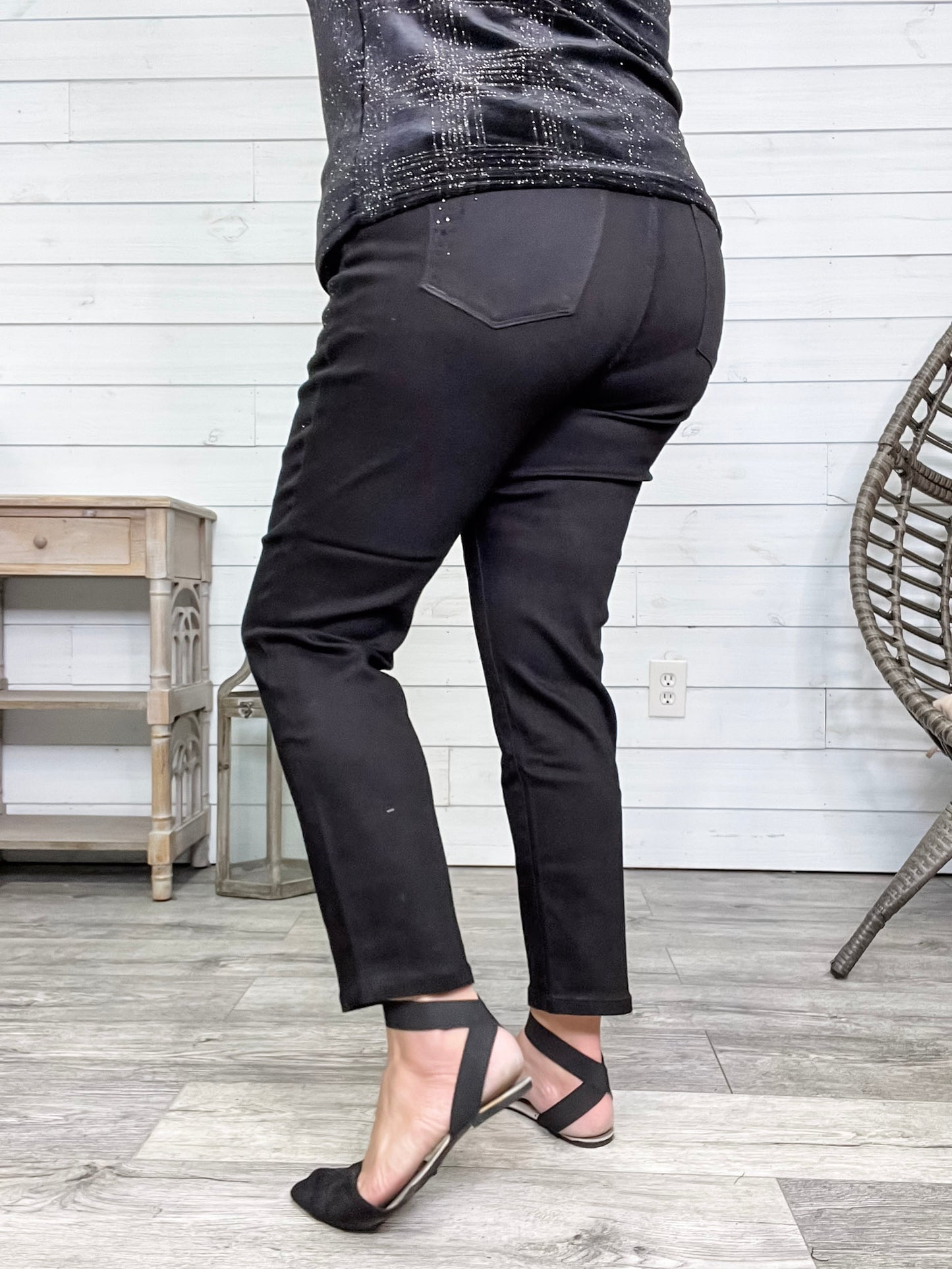 Judy Blue Black Rhinestone Slim Fit Jeans