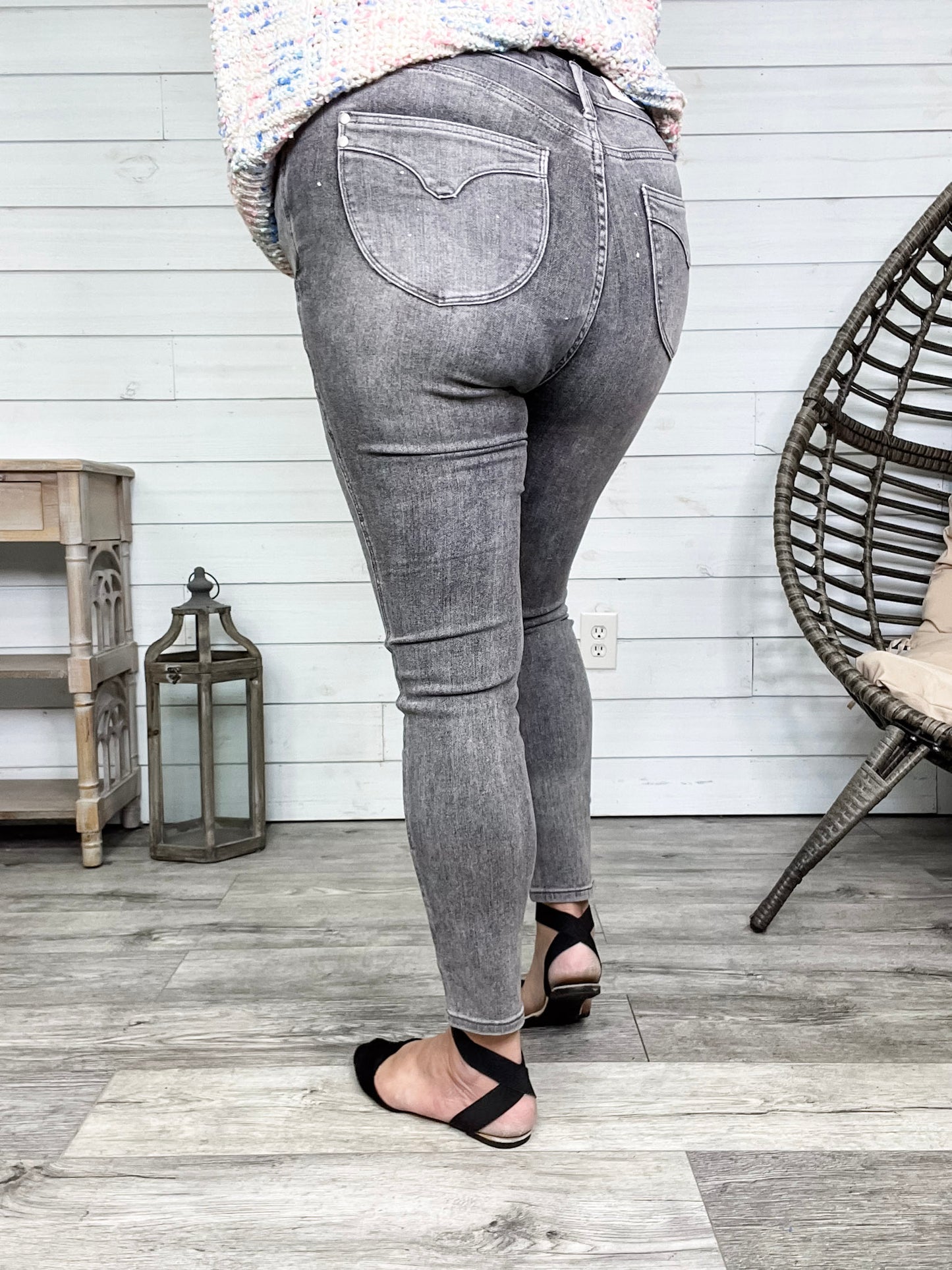 Judy Blue "Grey is The New Black" Tummy Control Skinny Jeans
