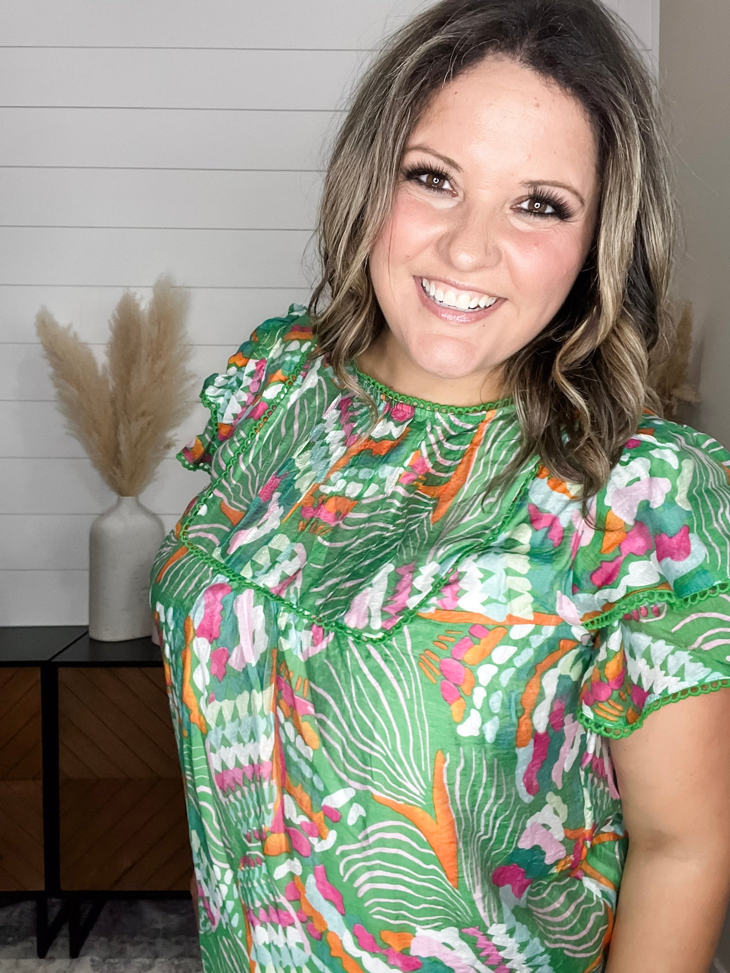 "Brisbane" Boxy Lined Double Ruffle Sleeve