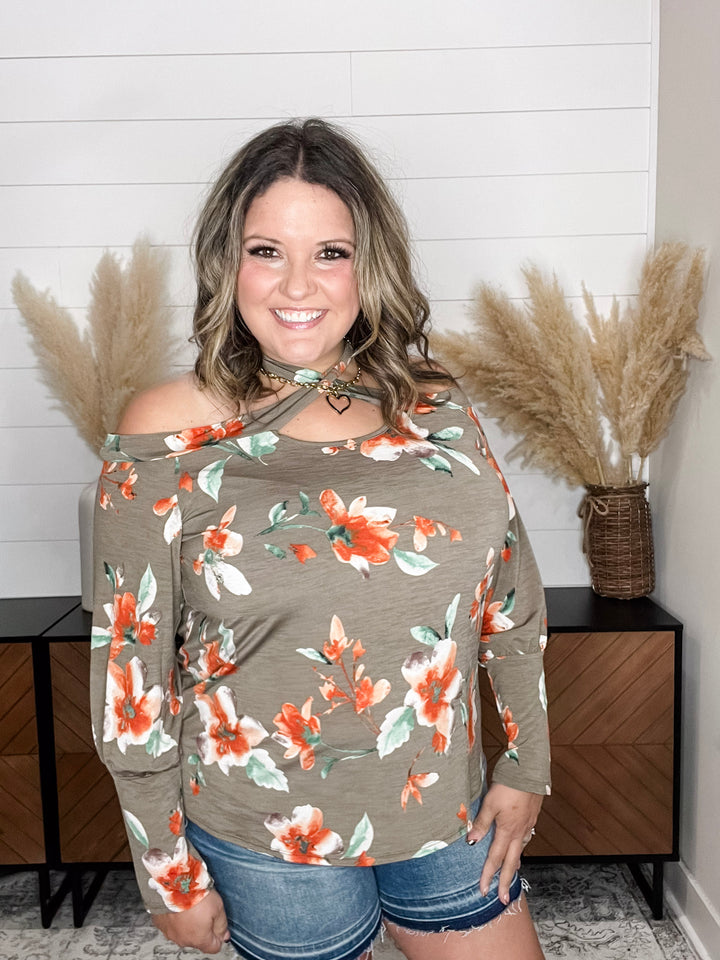 "Down For That" Off The Shoulder Criss Cross Neck