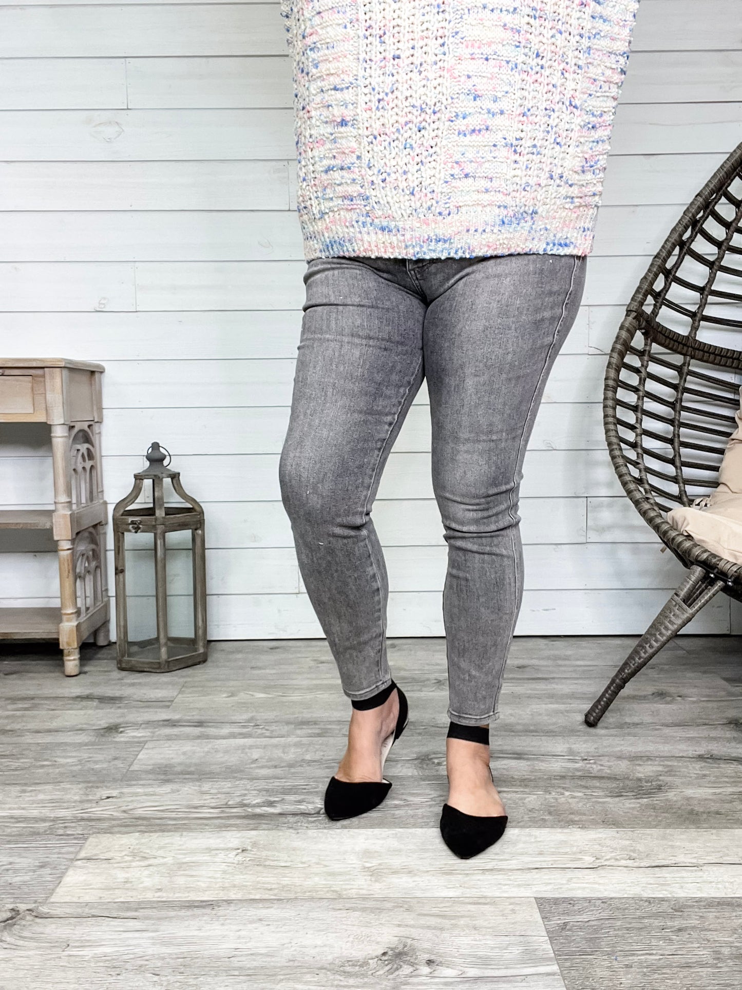 Judy Blue "Grey is The New Black" Tummy Control Skinny Jeans