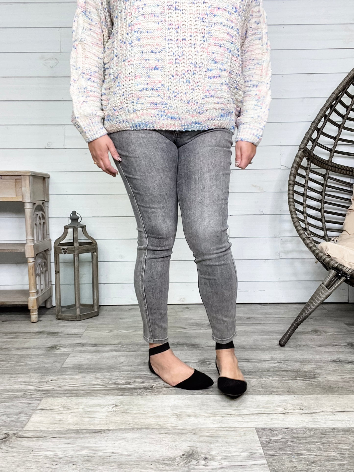 Judy Blue "Grey is The New Black" Tummy Control Skinny Jeans