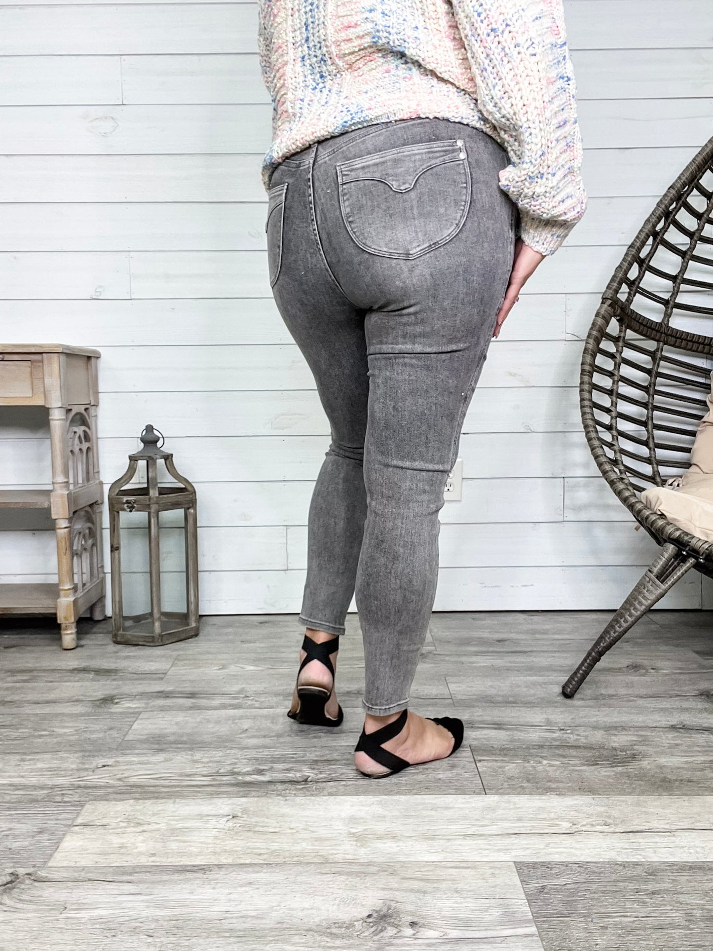 Judy Blue "Grey is The New Black" Tummy Control Skinny Jeans