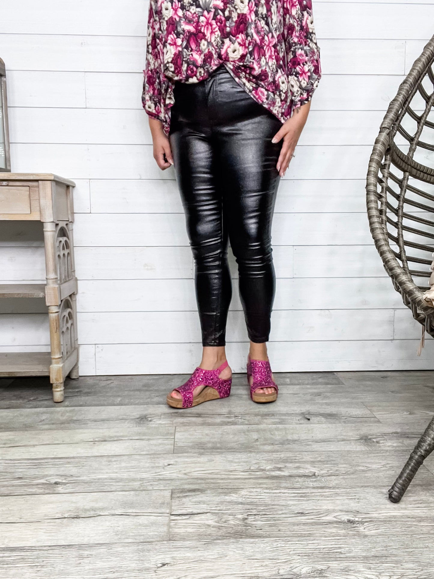 YMI hyperstretch Metallic Skinny (Black)