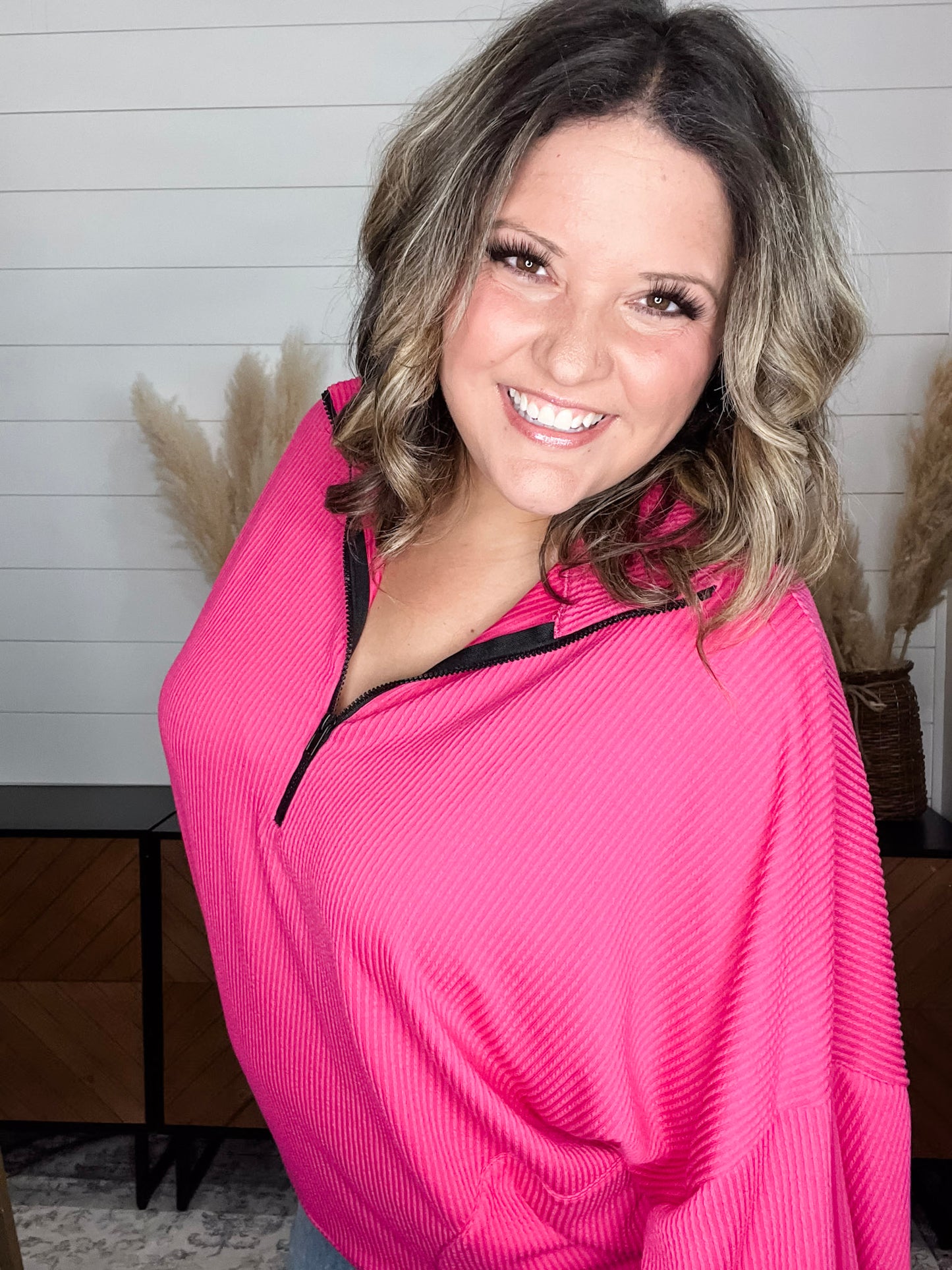 "Over The Top" Corded 3/4 Zip Pullover (Multiple Colors)