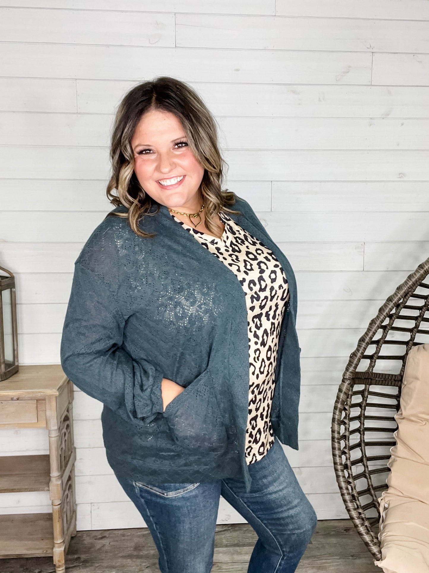 "Step Aside" Balloon Sleeve Cardigan