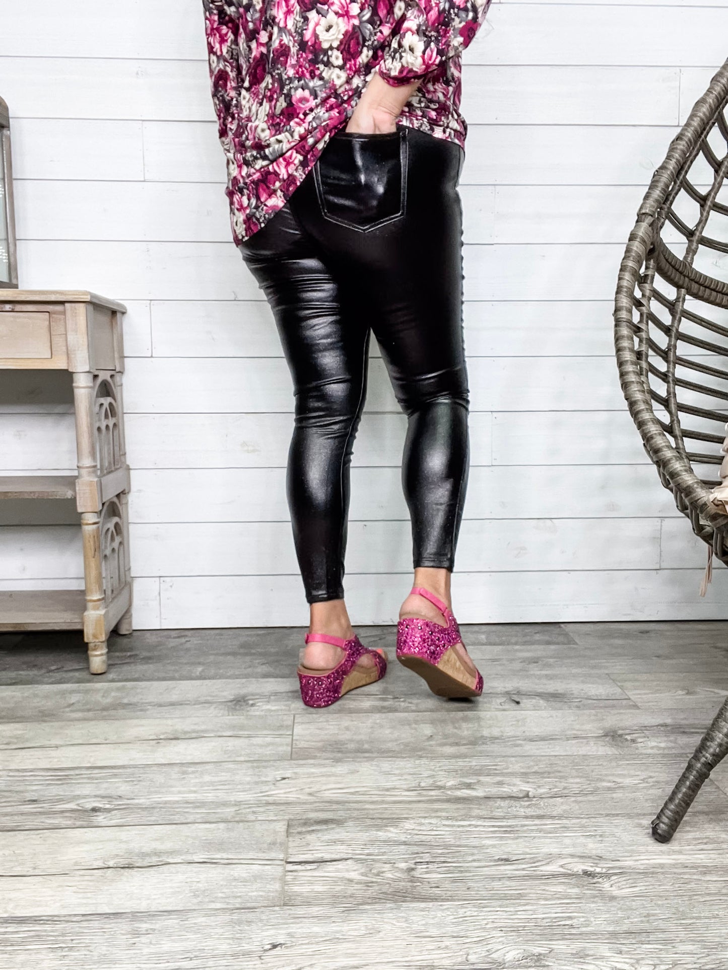 YMI hyperstretch Metallic Skinny (Black)