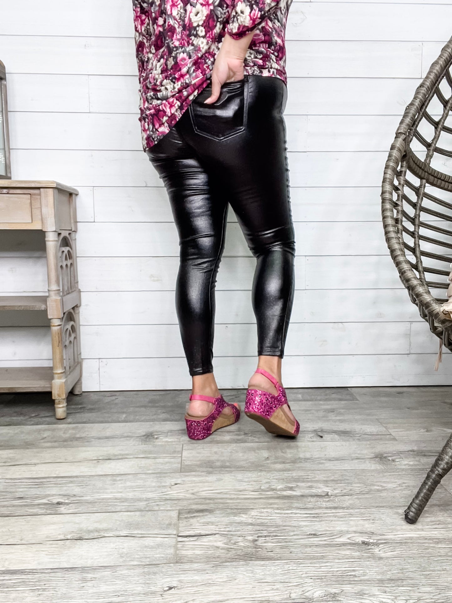 YMI hyperstretch Metallic Skinny (Black)