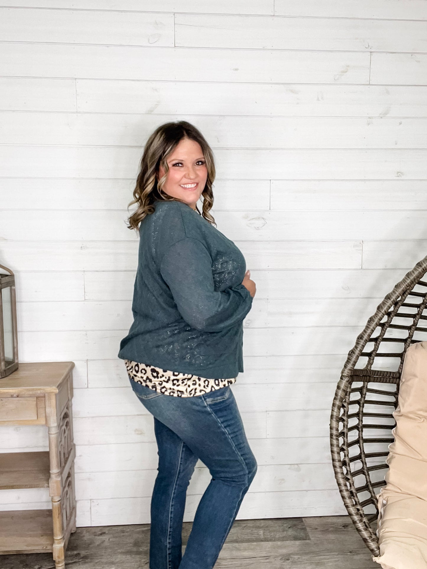 "Step Aside" Balloon Sleeve Cardigan