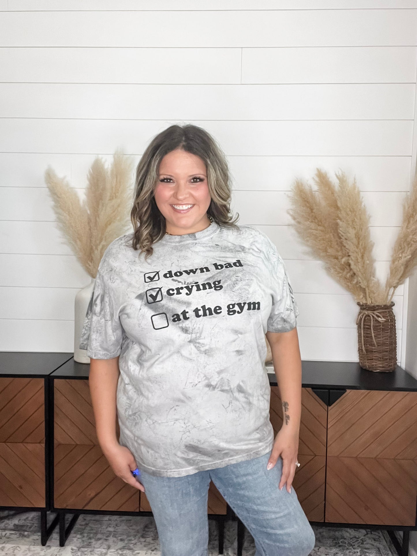 Down Bad Crying at the Gym Graphic Tee