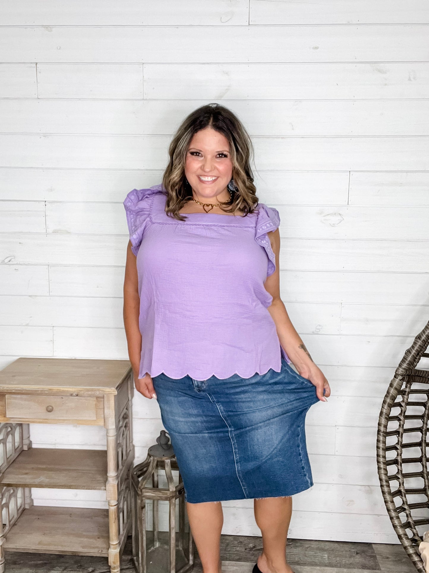 Judy Blue "Sharp Pencil" Skirt with slit