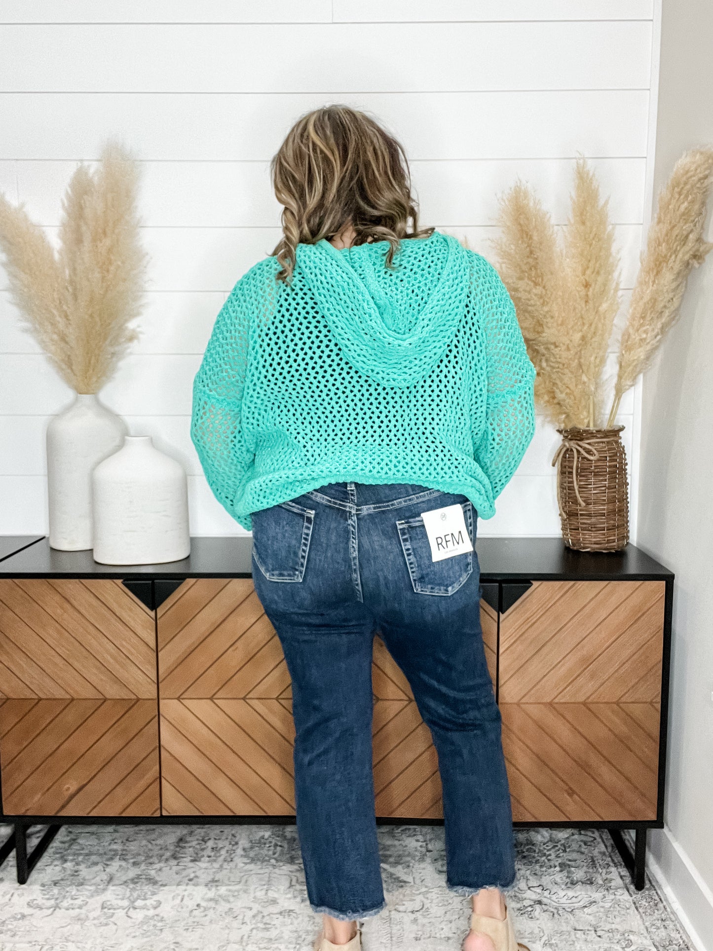 "Dylan" RFM Cropped Distressed Straight Leg