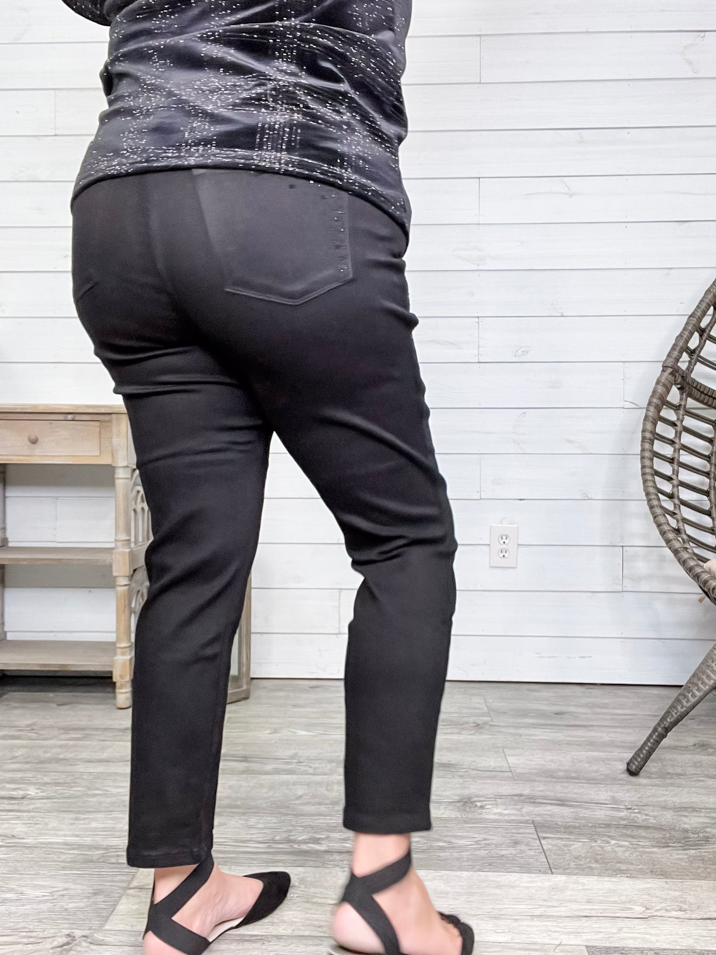 Judy Blue Black Rhinestone Slim Fit Jeans