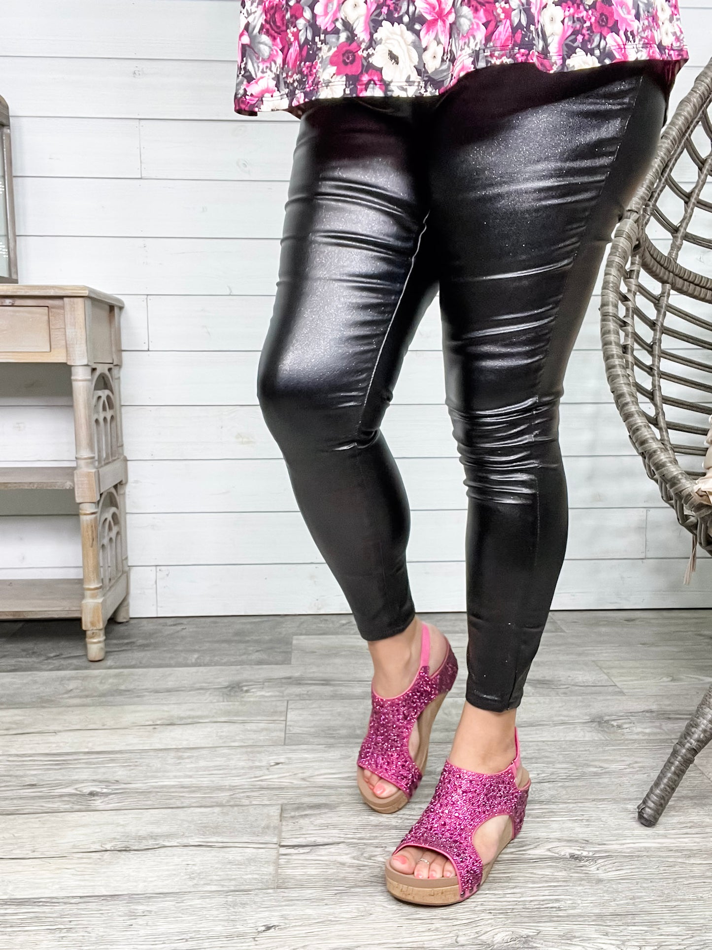 YMI hyperstretch Metallic Skinny (Black)