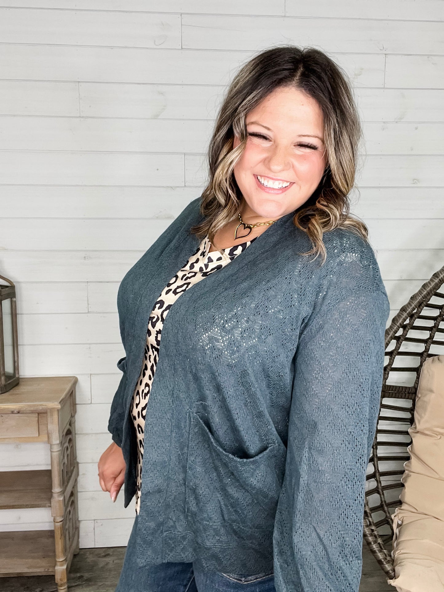 "Step Aside" Balloon Sleeve Cardigan