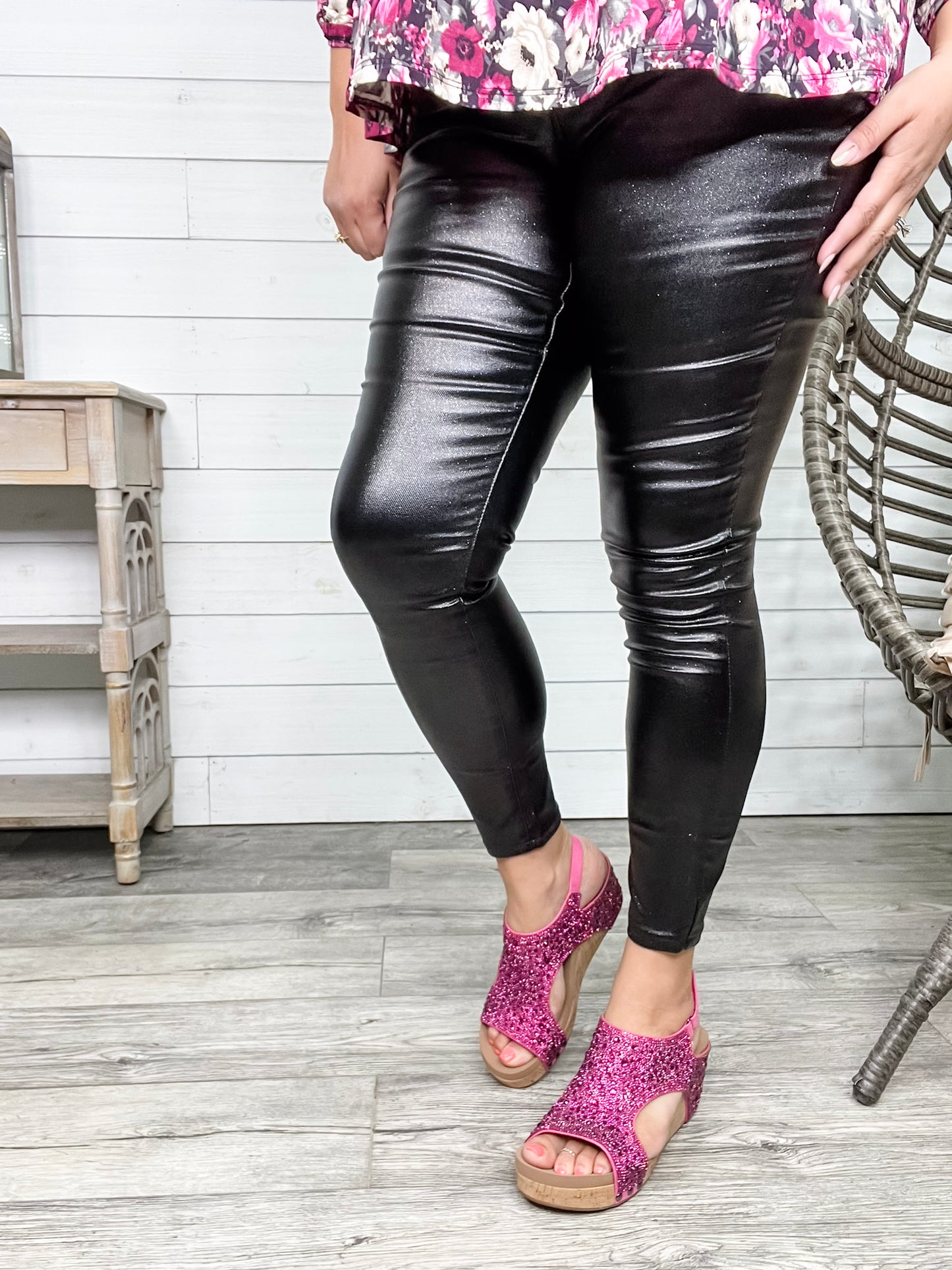YMI hyperstretch Metallic Skinny (Black)