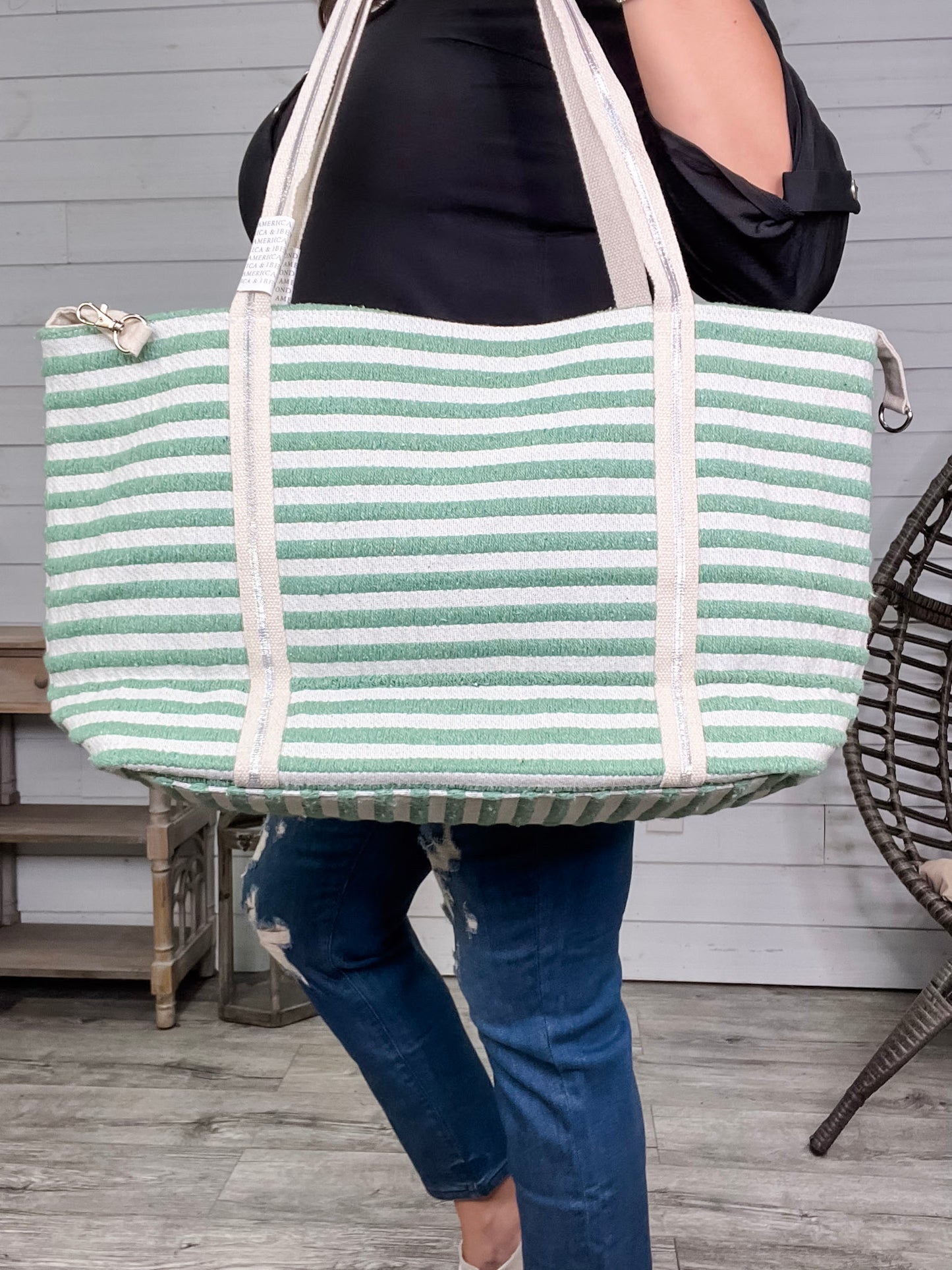 Meadow Aztec Embellished Tote