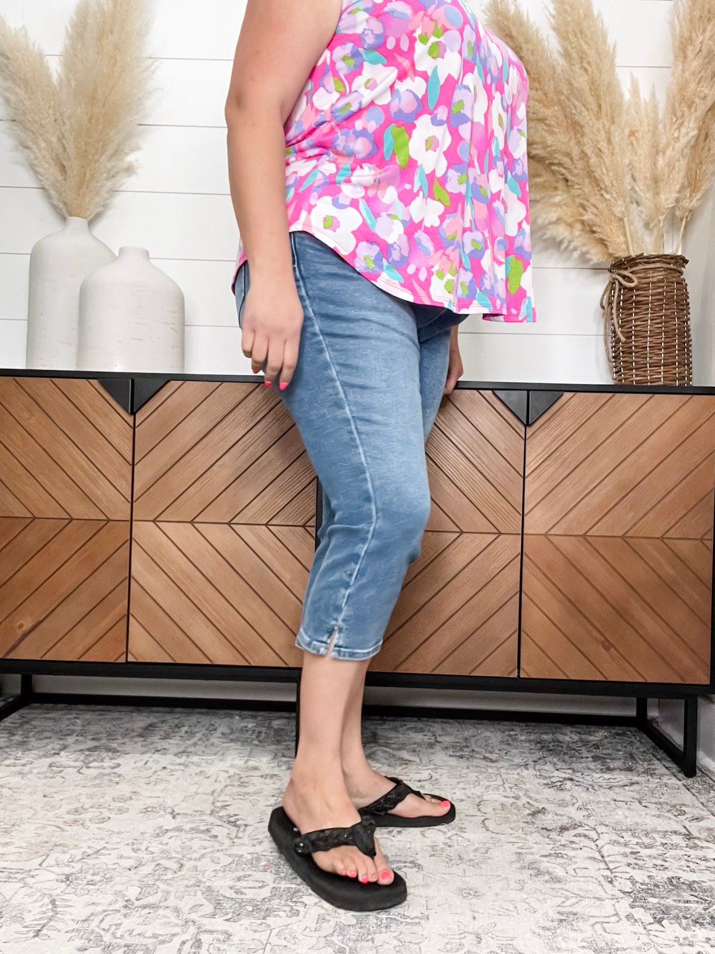 "The Ashley" Capri by YMI (Medium Wash)