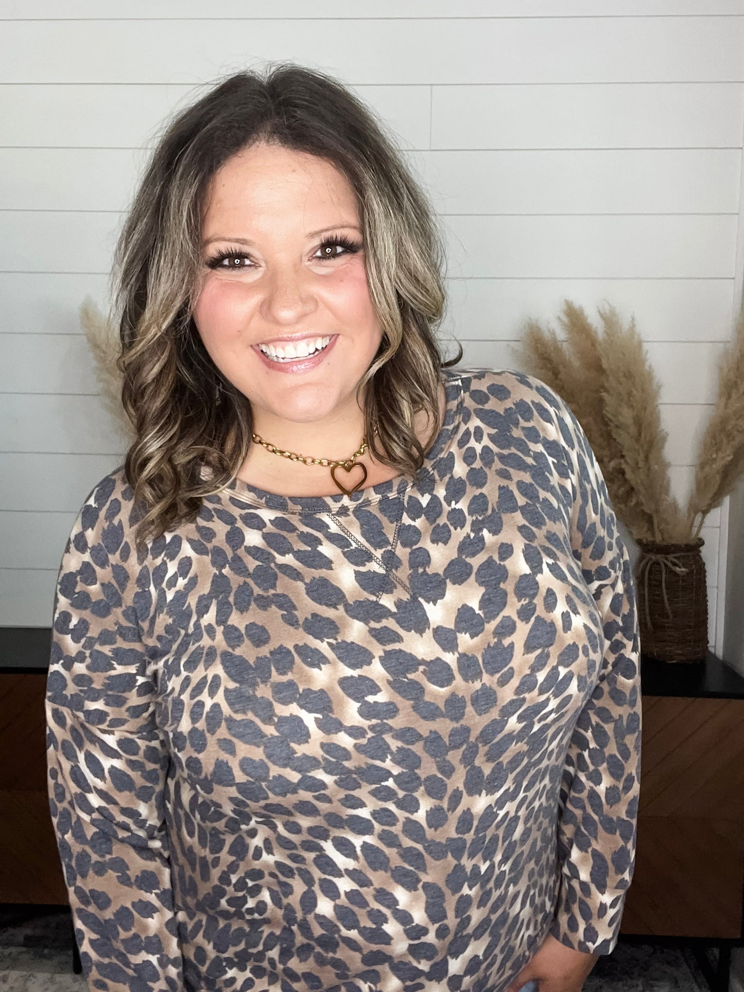 "Down With It" Animal Print Long Sleeve Weekender Style