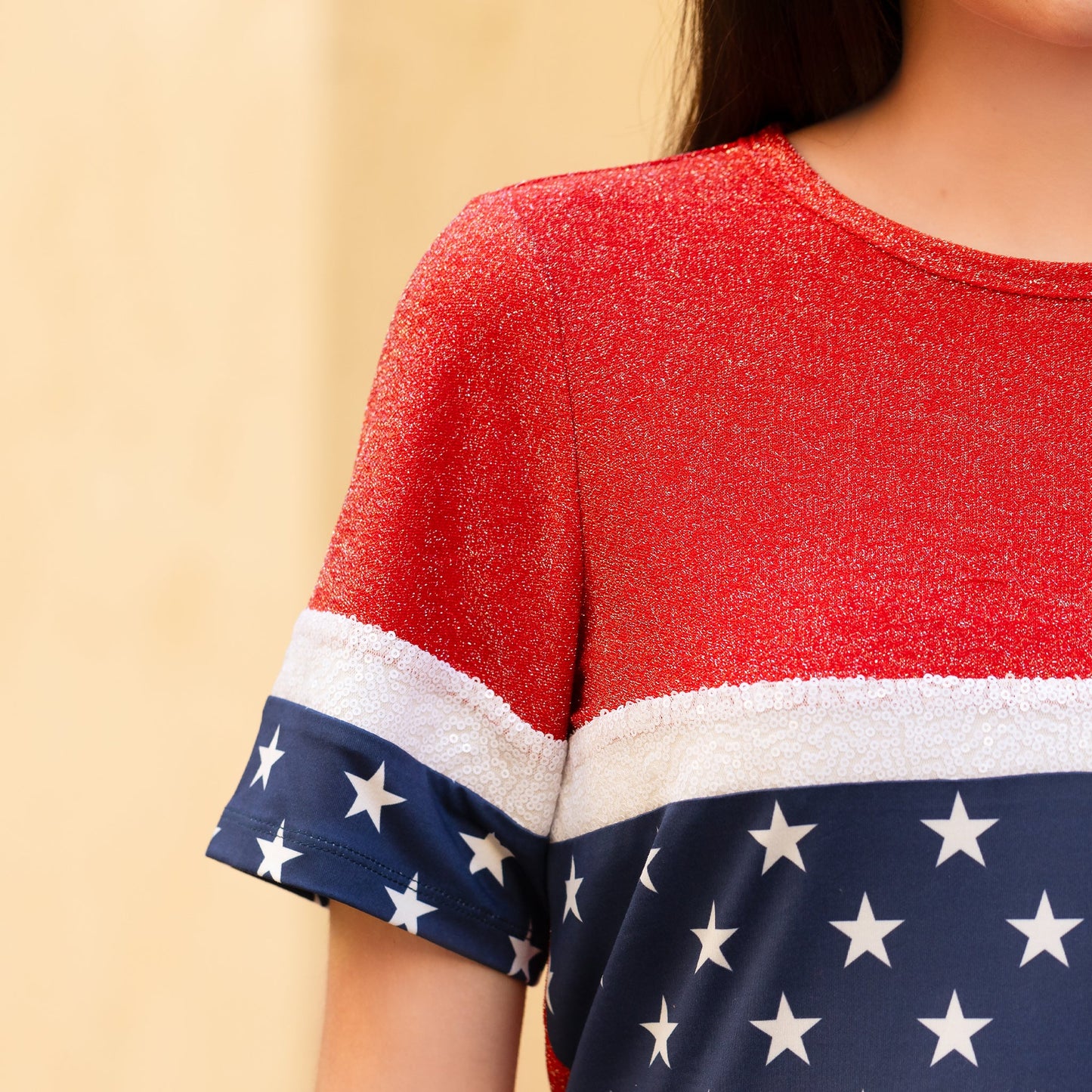 "Boom" Short Sleeve Sequin, Glitter and Shine