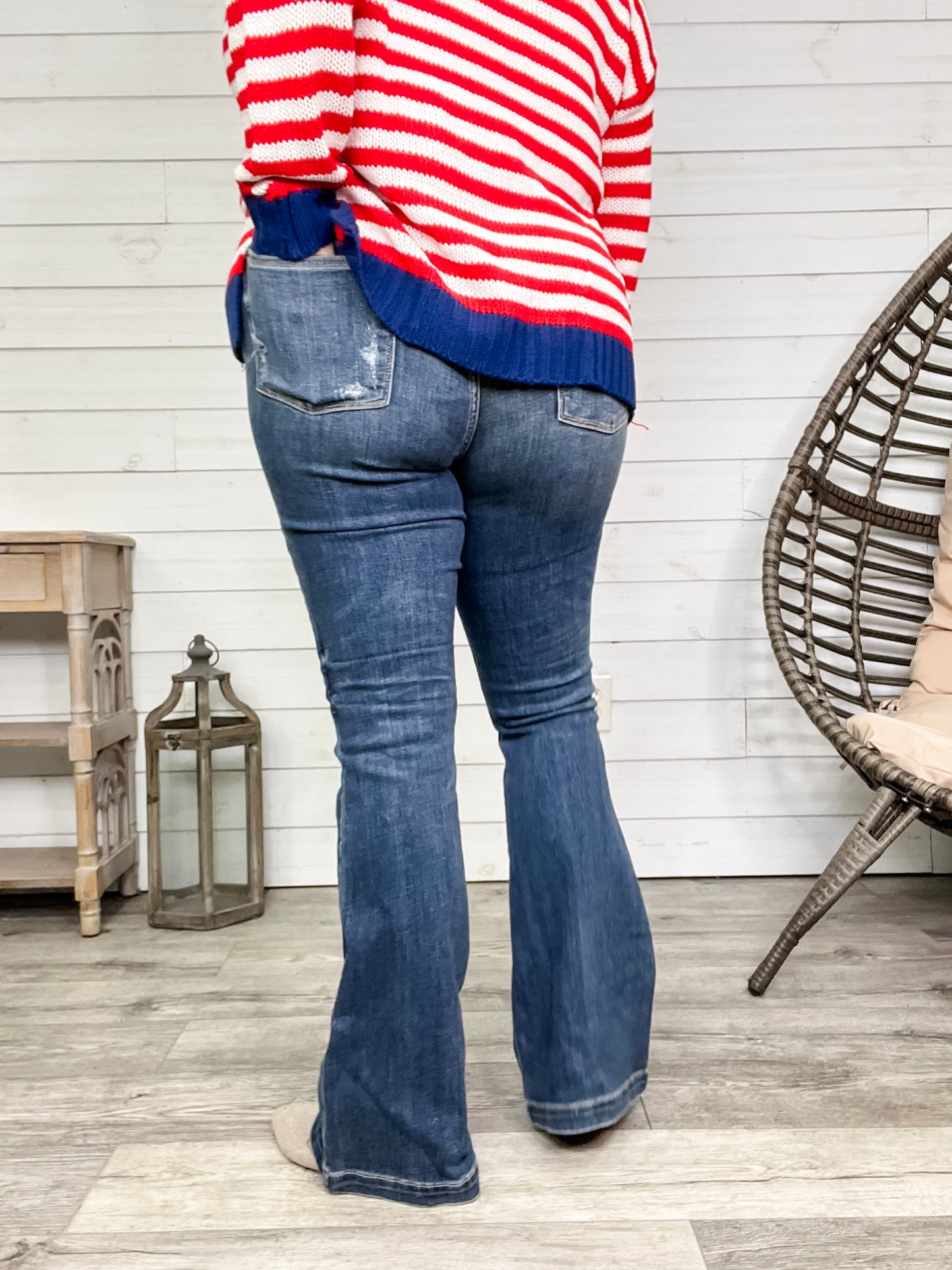 Judy Blue "Saddle Up" Buttonfly Flare Jeans