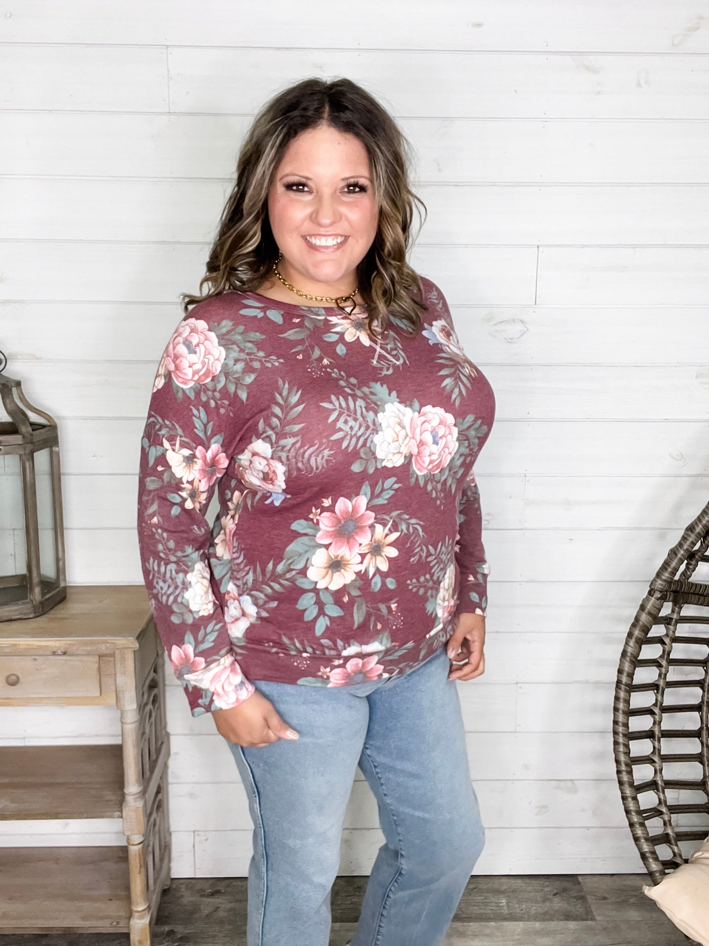 "Lost Cause" Floral Long Sleeve Weekender Style