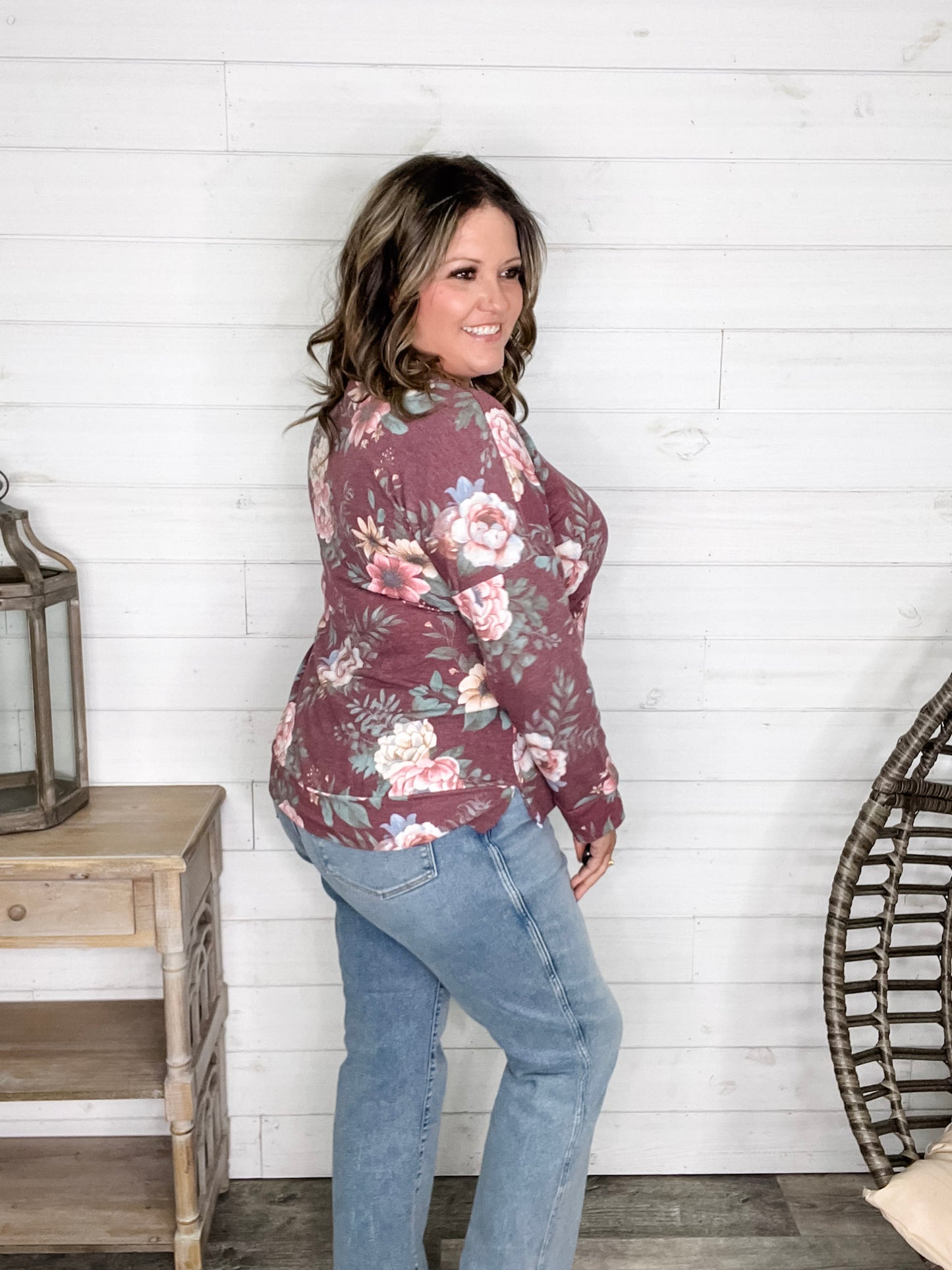 "Lost Cause" Floral Long Sleeve Weekender Style
