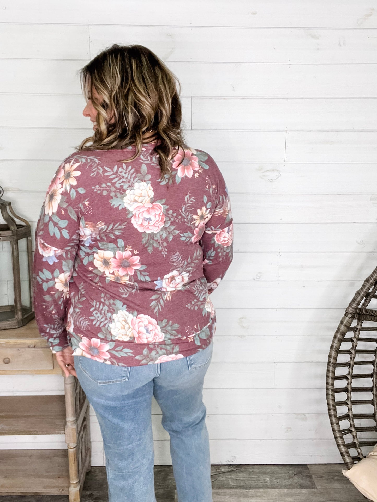 "Lost Cause" Floral Long Sleeve Weekender Style