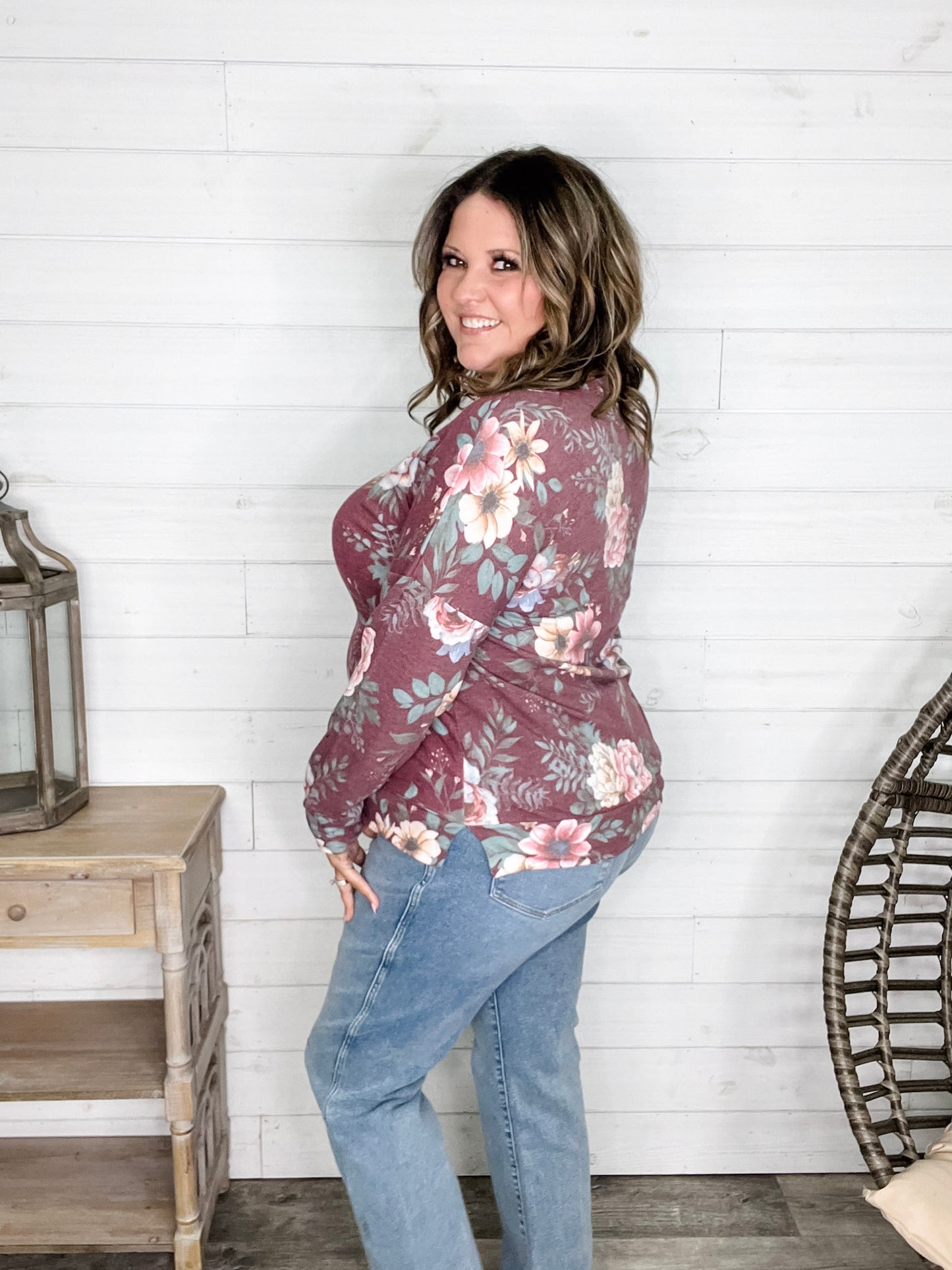 "Lost Cause" Floral Long Sleeve Weekender Style