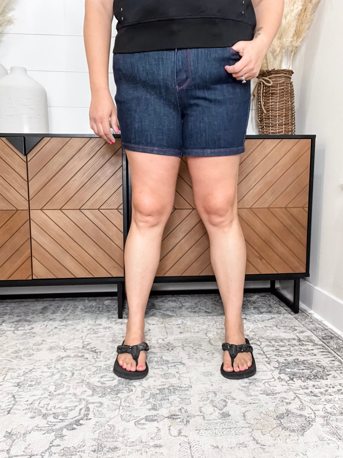 Judy Blue "Show Me Your Heart" Heart Pocket Shorts