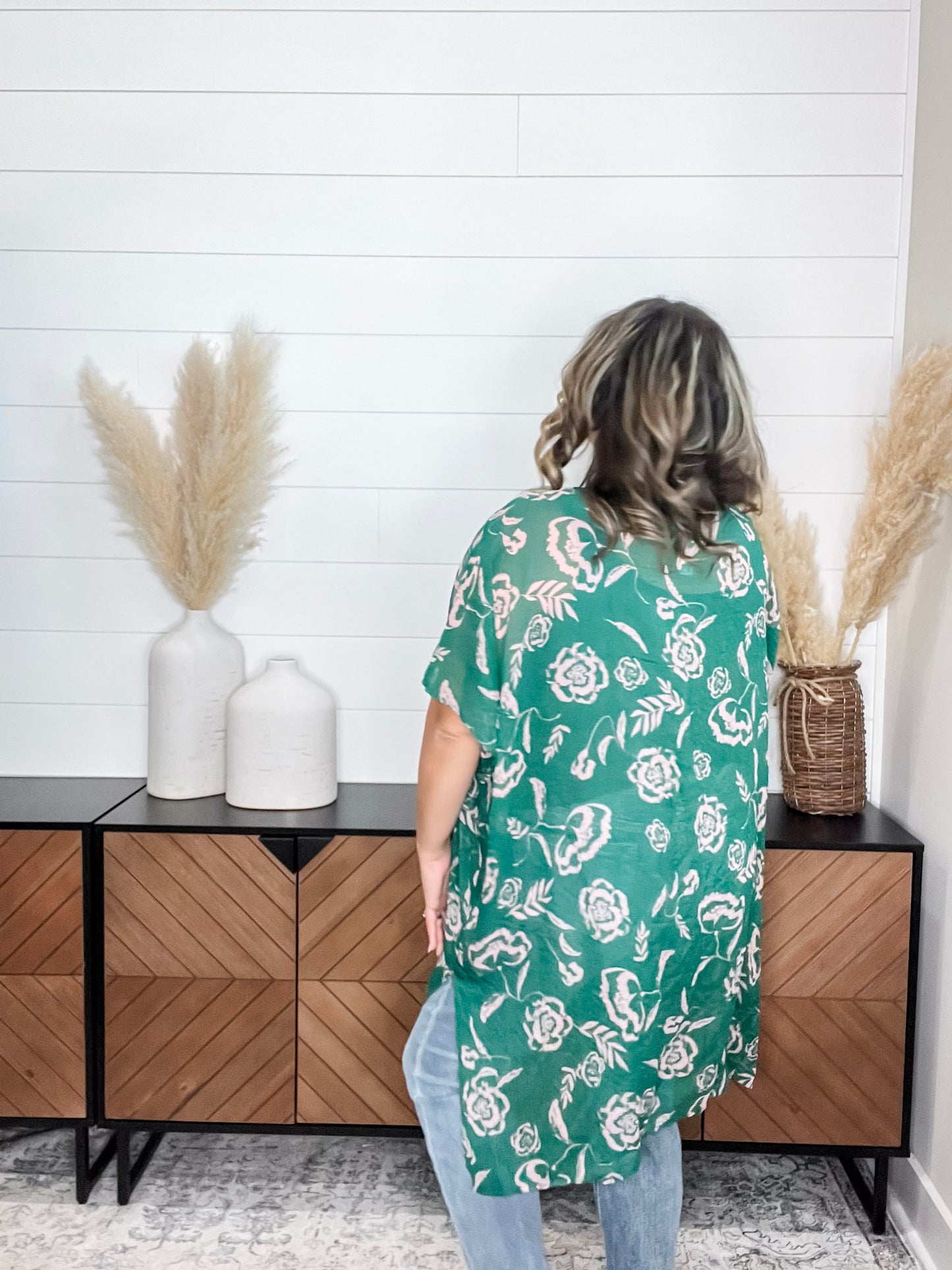 "Gasp" Floral Kimono