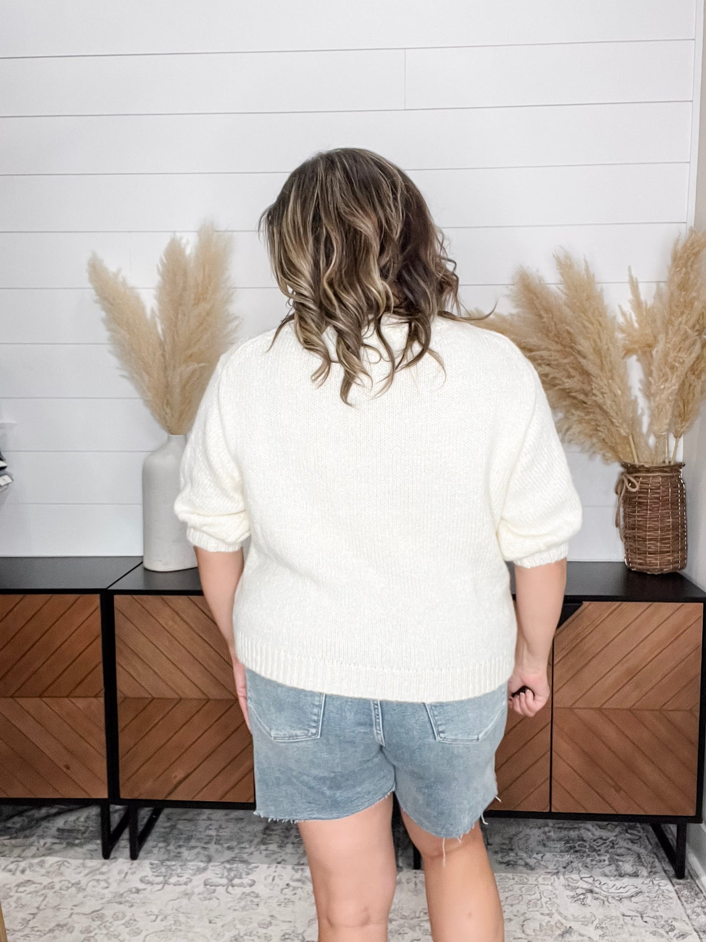 "Mom" Short Sleeve Sweater
