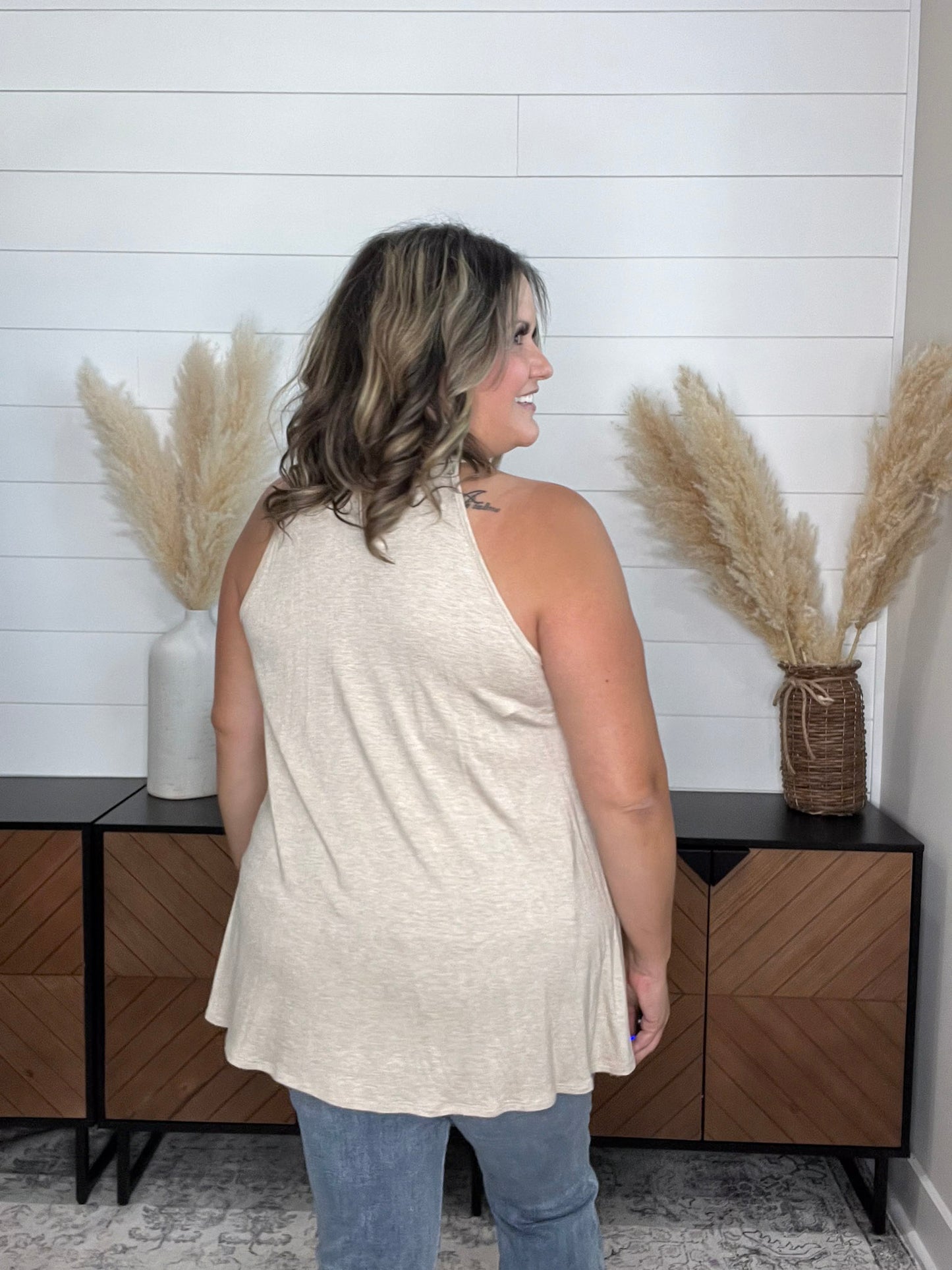 "Champagne Wishes" Sparkle Halter Tank