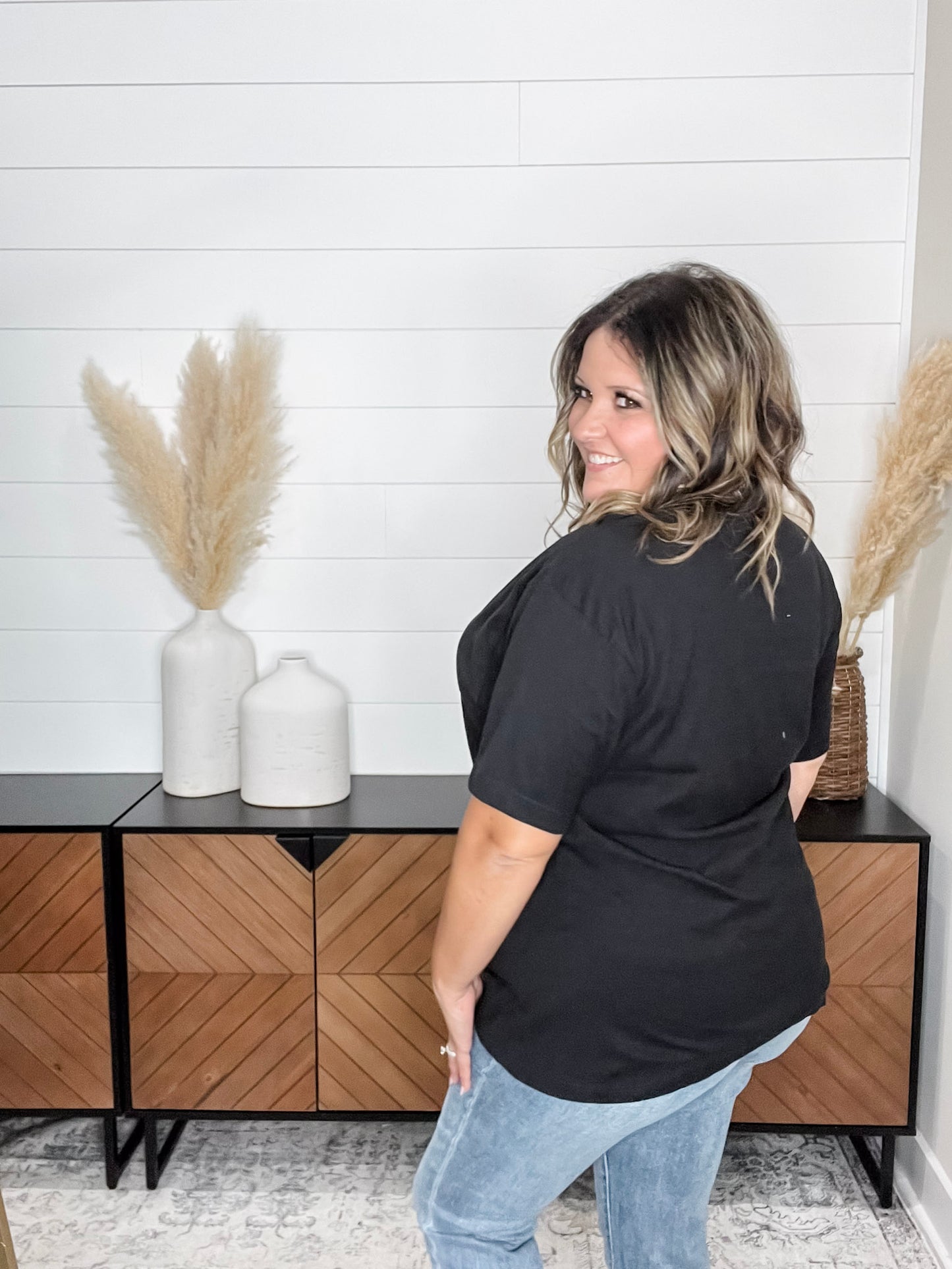 "Mama" Corded Long Sleeve Top (Multiple Colors)