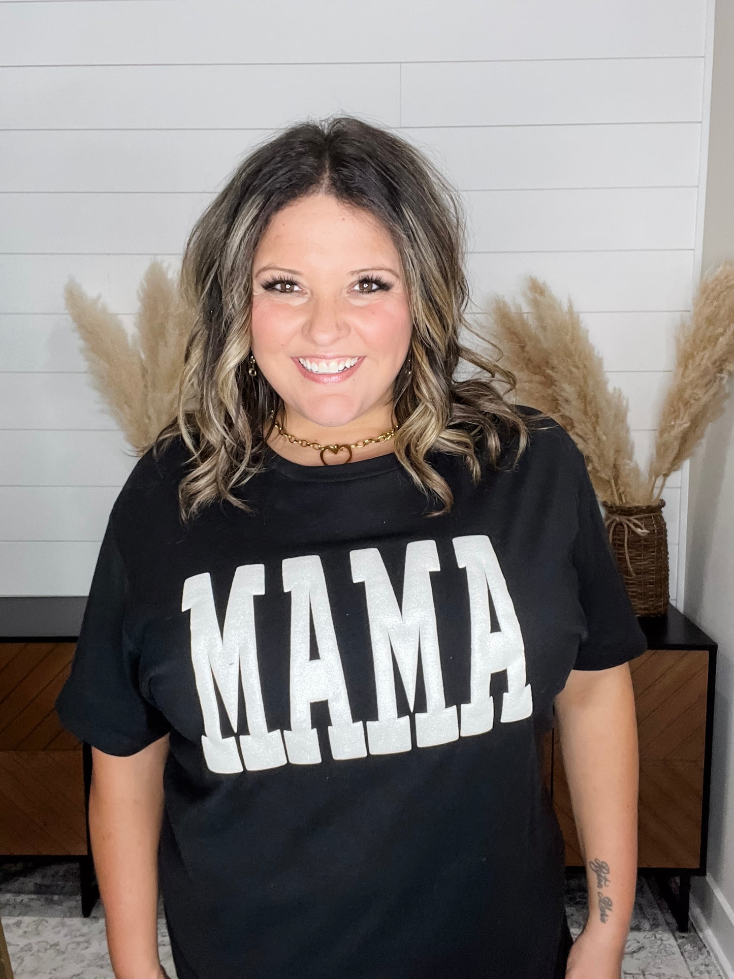 "Mama" Corded Long Sleeve Top (Multiple Colors)