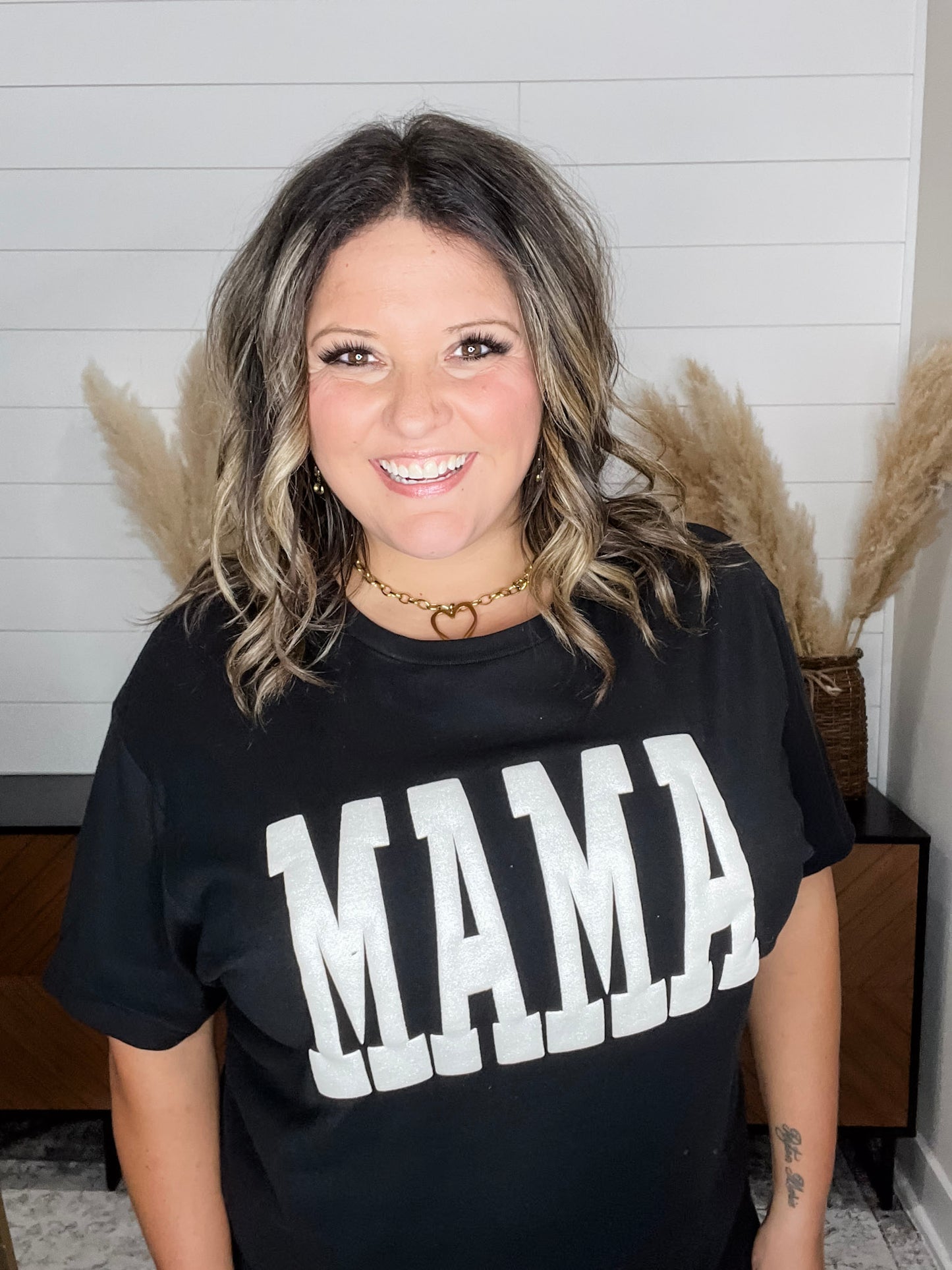 "Mama" Corded Long Sleeve Top (Multiple Colors)