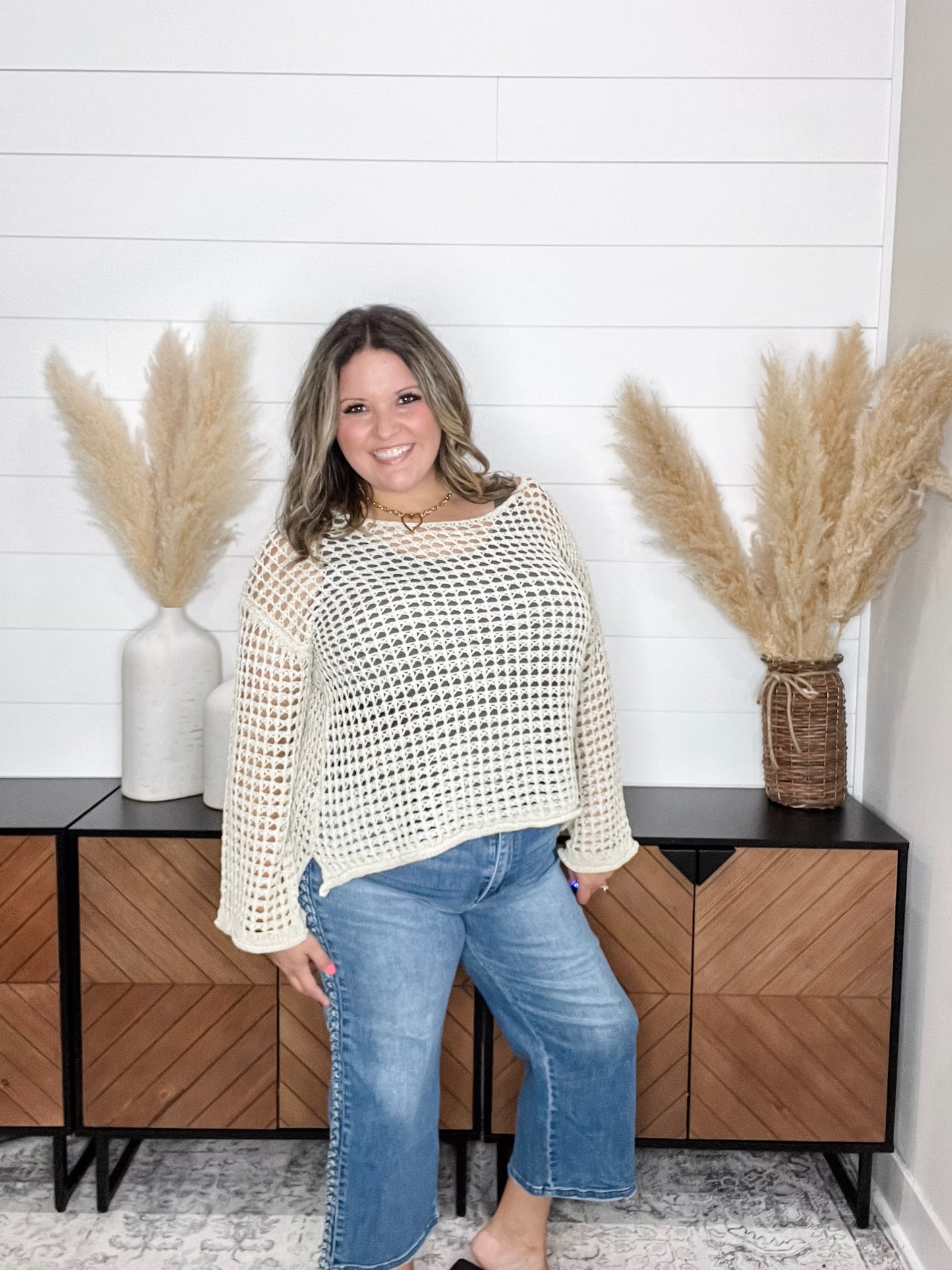 Judy Blue "She's French" Braided Wide Leg Crop Jean