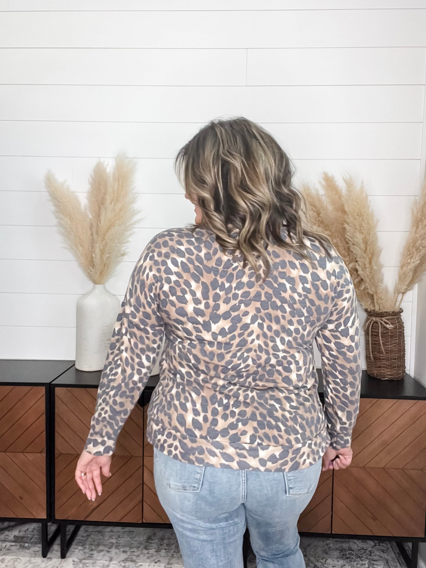 "Down With It" Animal Print Long Sleeve Weekender Style