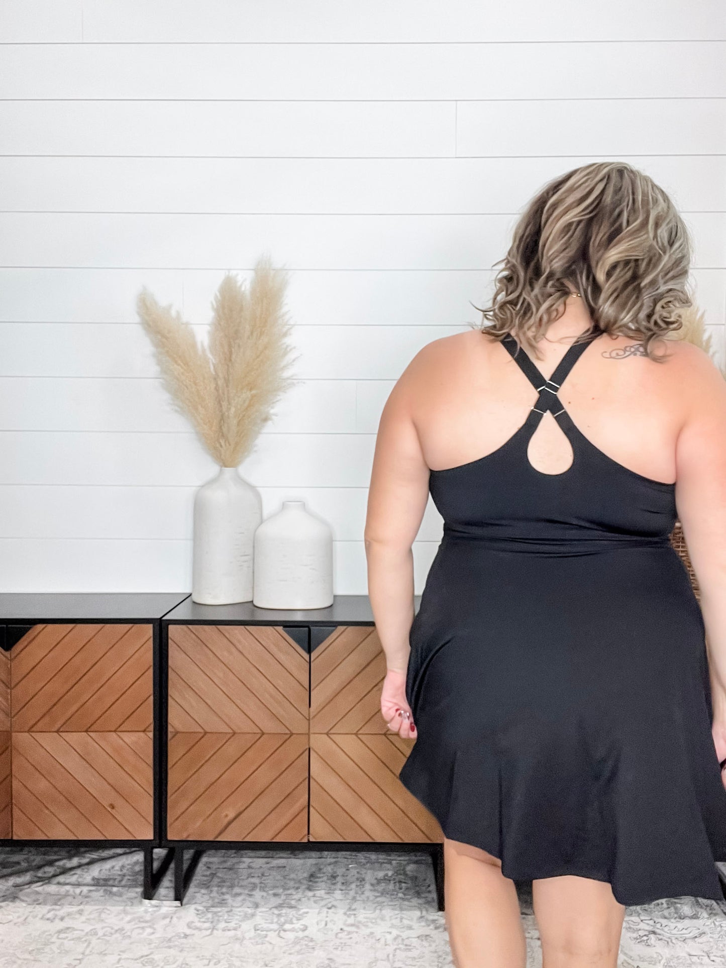 "Game On" Active Dress with Built In Shorts(Black)