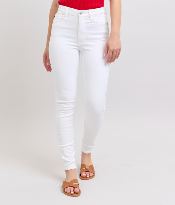 Judy Blue "White Bliss" White Skinny Jeans
