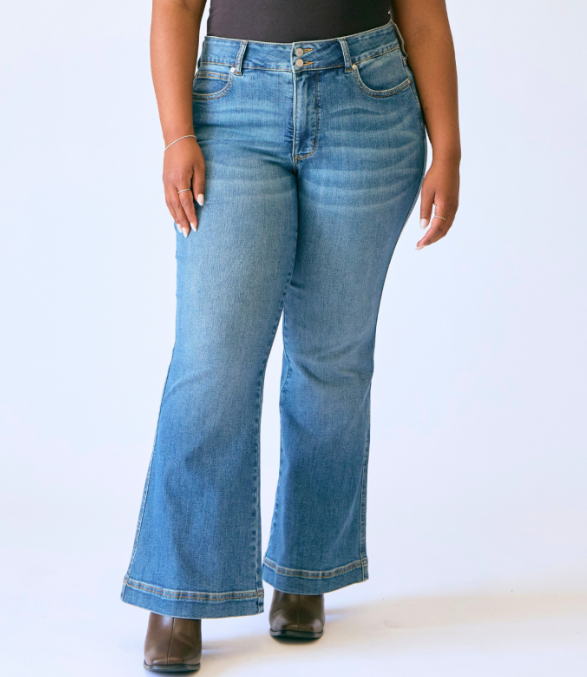 Judy Blue "Finally Found" Petite Double Button Flares