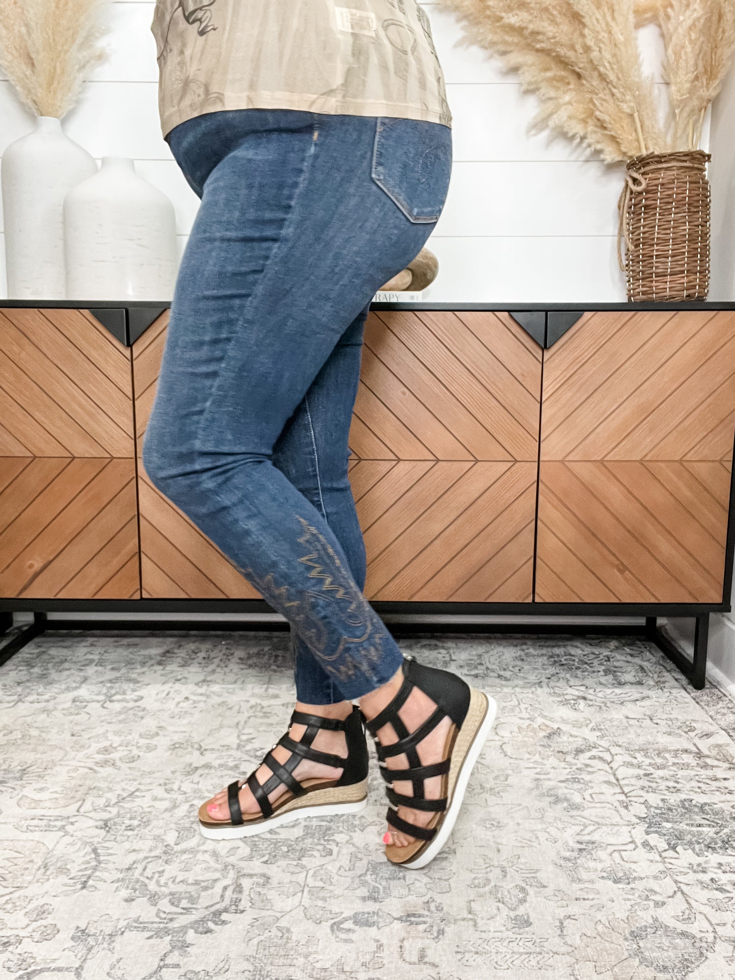 "Caged Animal" By Corkys Gladiator Sandal (Black)
