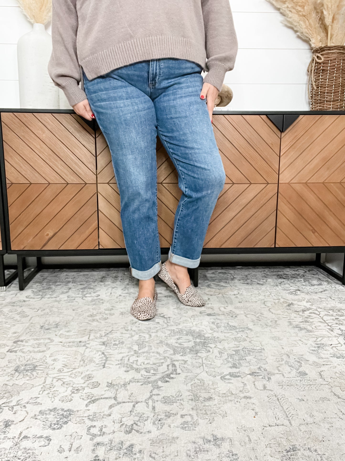 Judy Blue "Shiloh" Cuffed Boyfriend Jeans