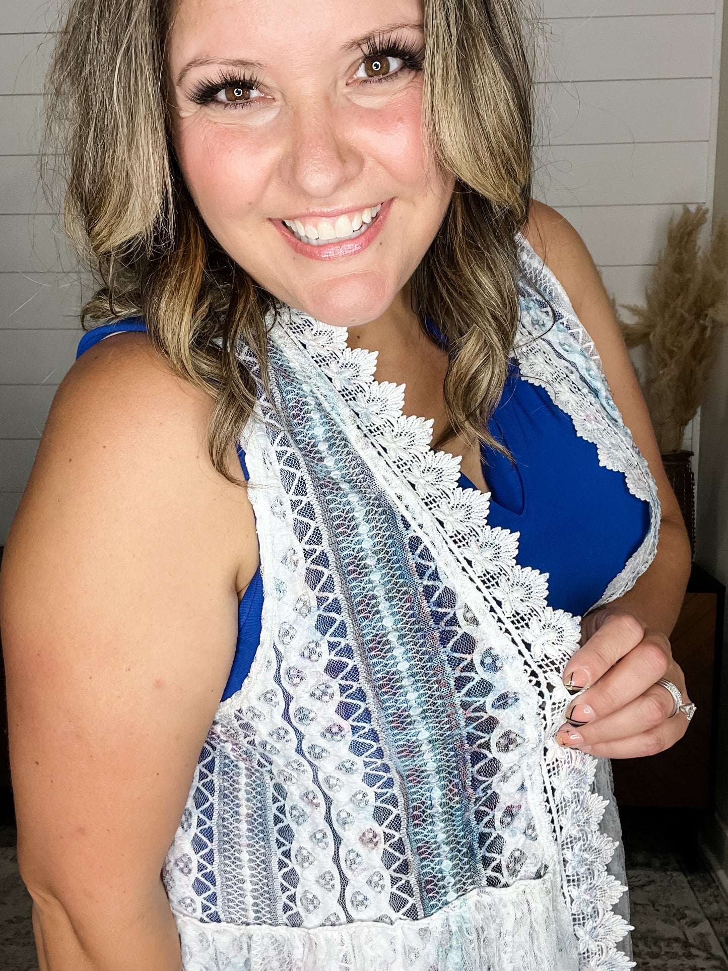 "Destin" Hi-Low Lace Vest