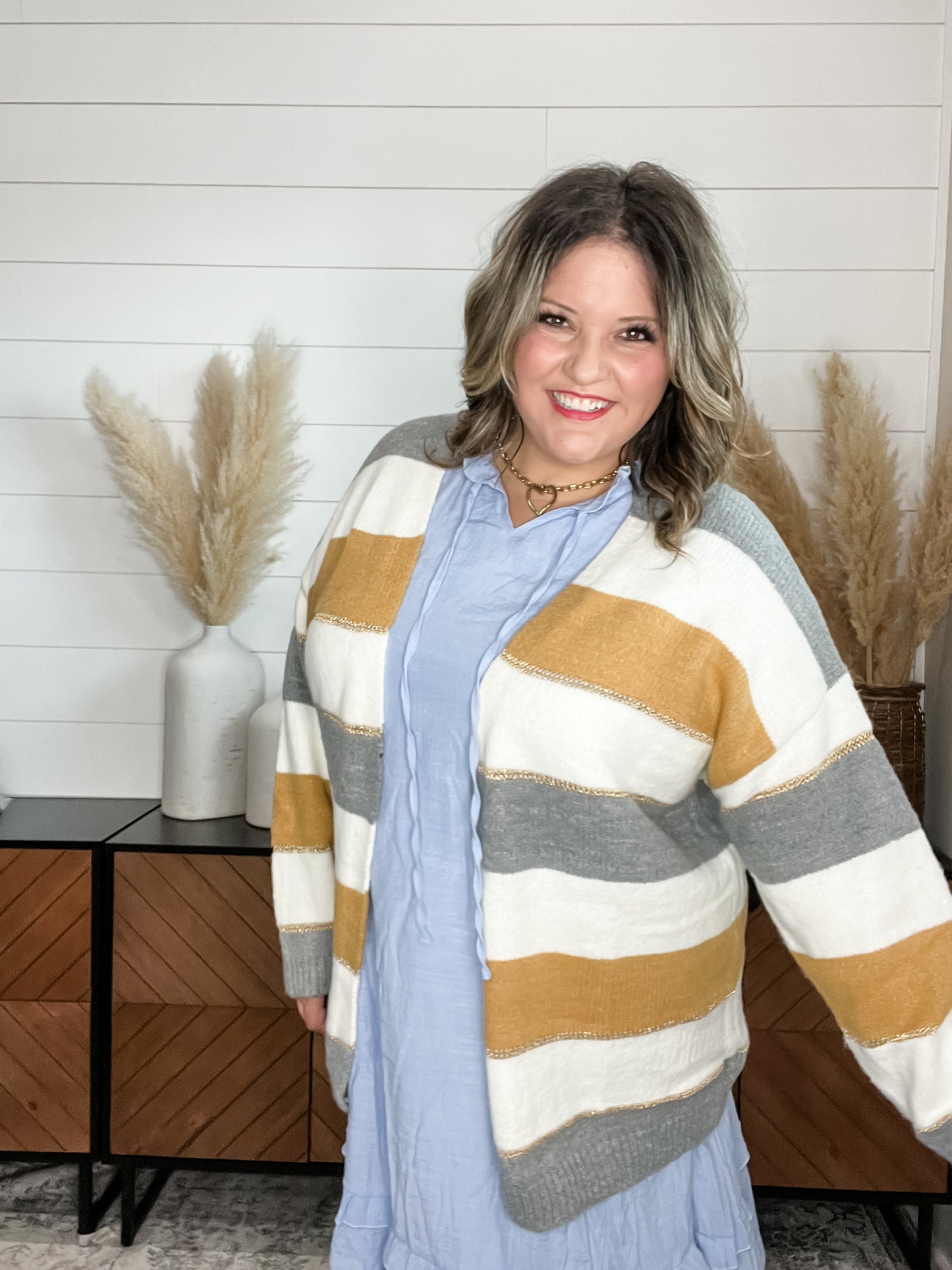 "Owl" Color Block Cardigan