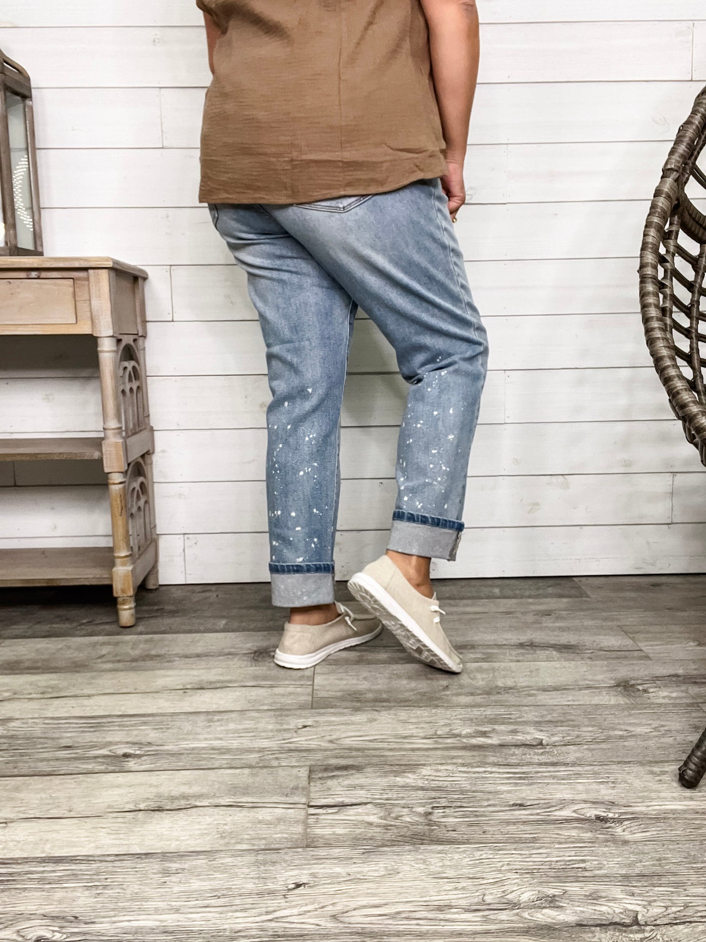 Judy Blue "Bye Felicia" Bleach Boyfriend Jeans