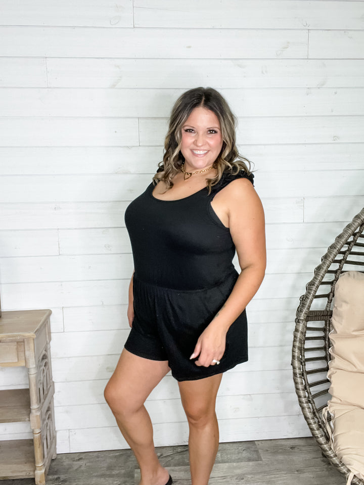 "Divide" Tank Romper with Pockets