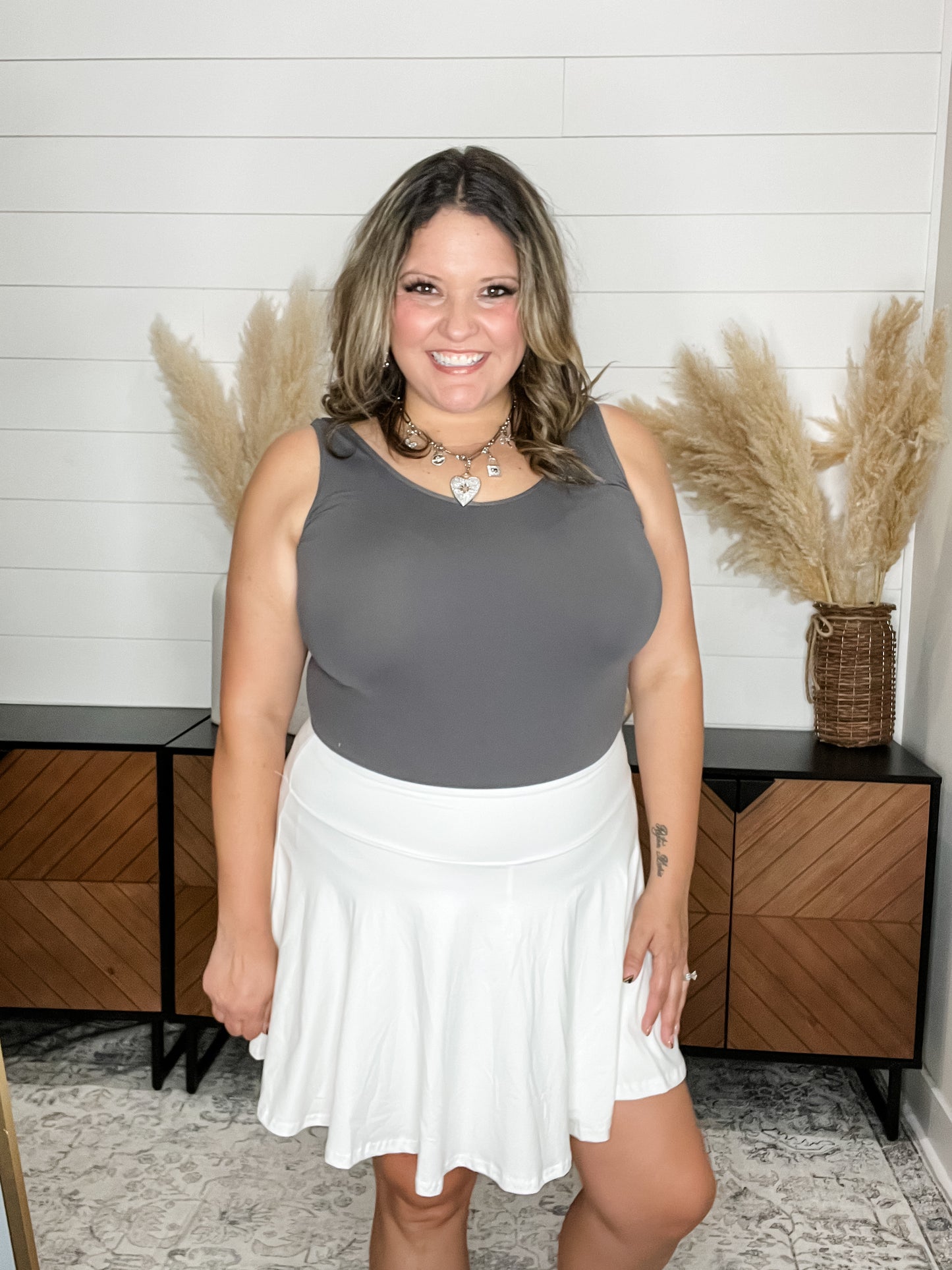 "The Kenzie" Buttery Soft Skort (White)